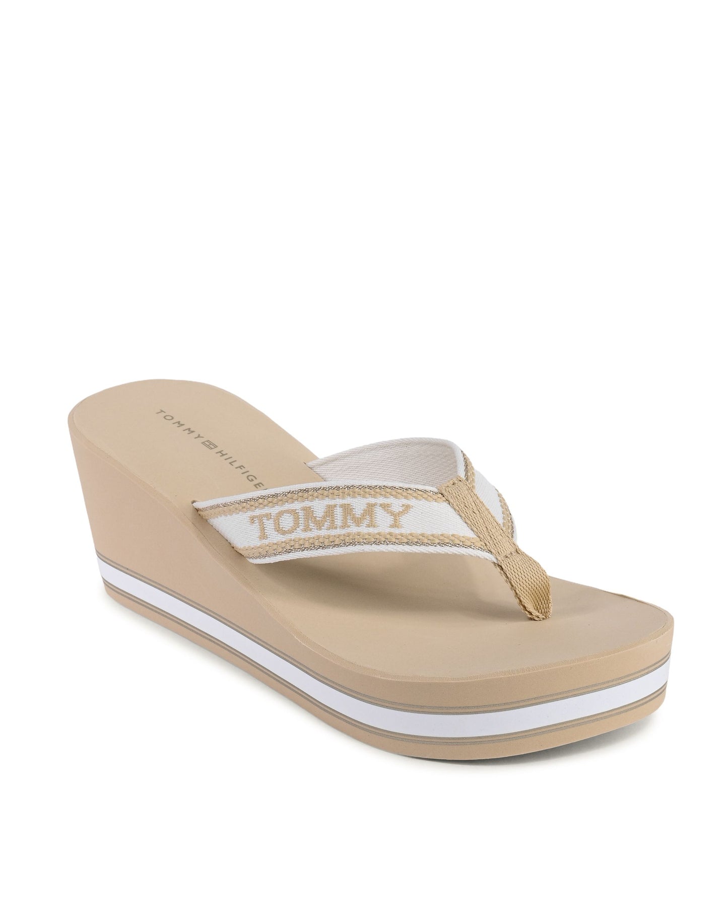 Tommy Hilfiger Womens Flip Flop Beige FW0FW07903ACR