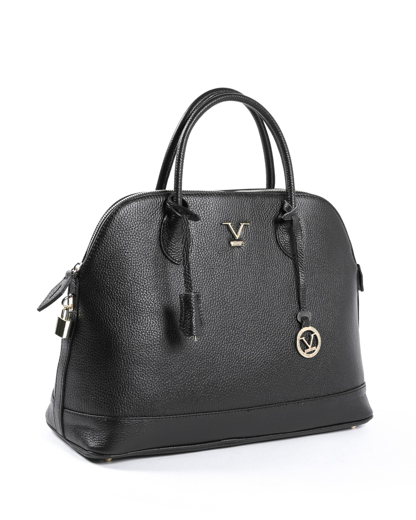 V Italia Womens Handbag Black BC10880 DOLLARO NERO
