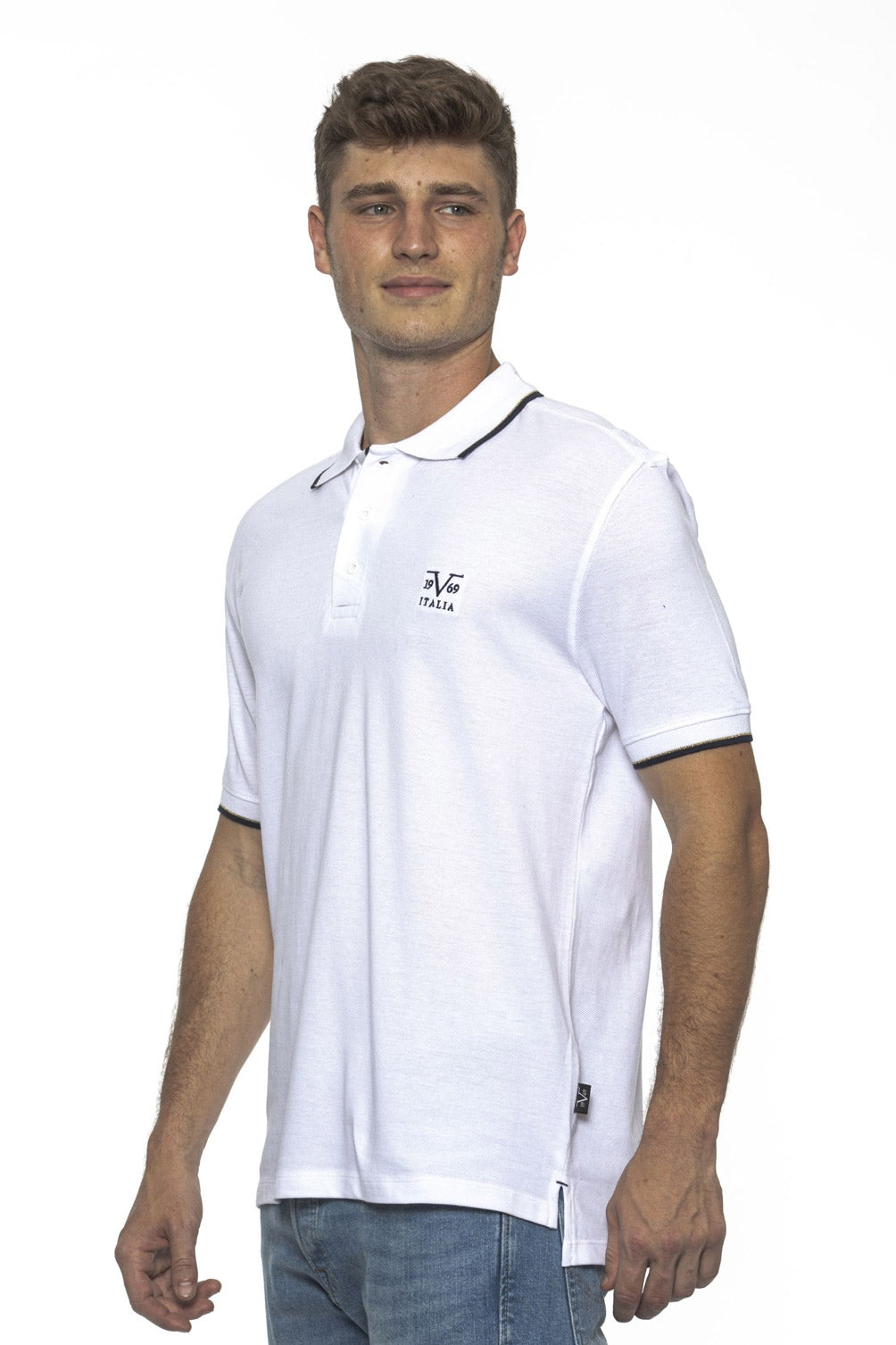 19V69 Italia Mens Polo White COSTINA WHITE