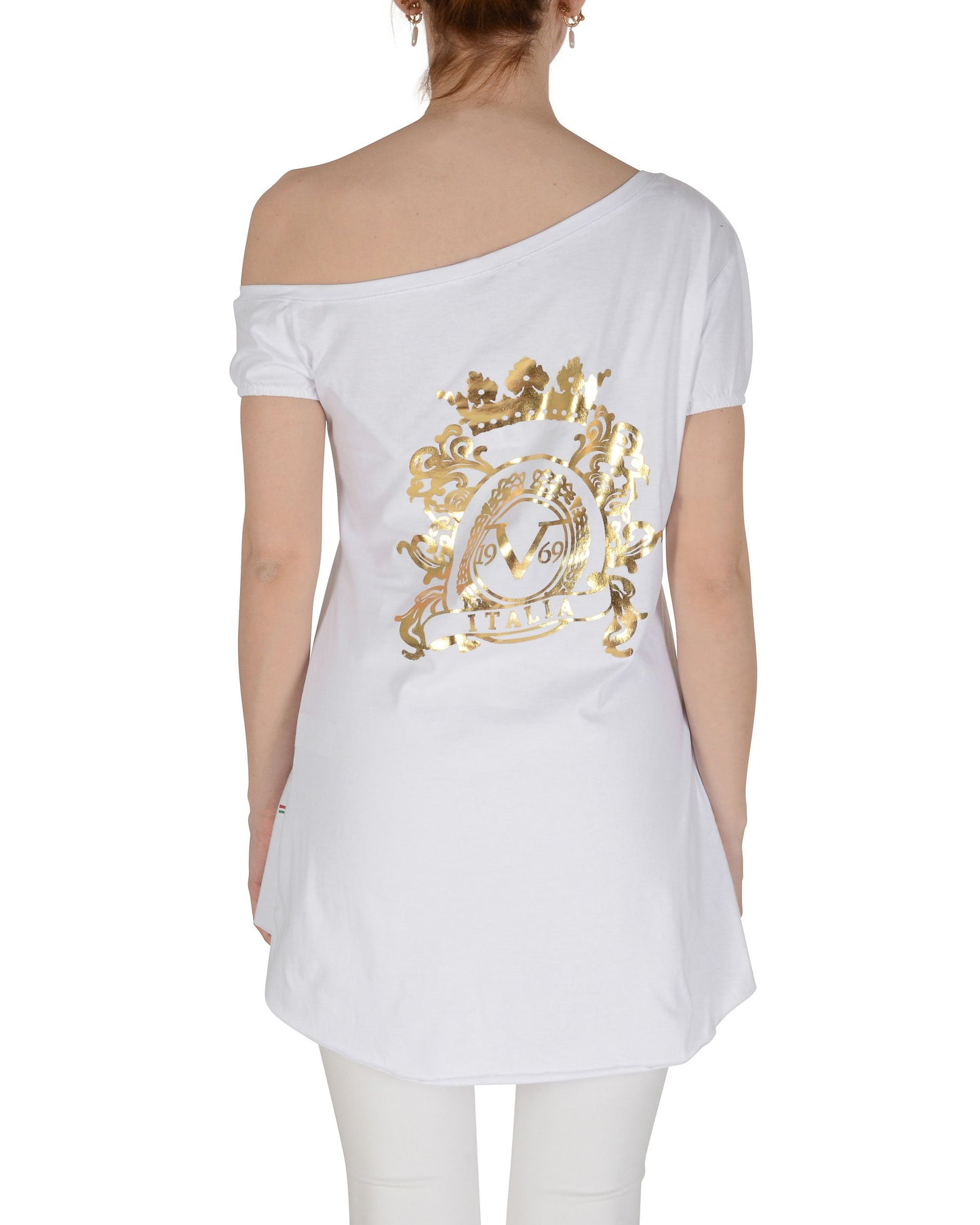 19V69 Italia Womens Blouse White LAC WHITE