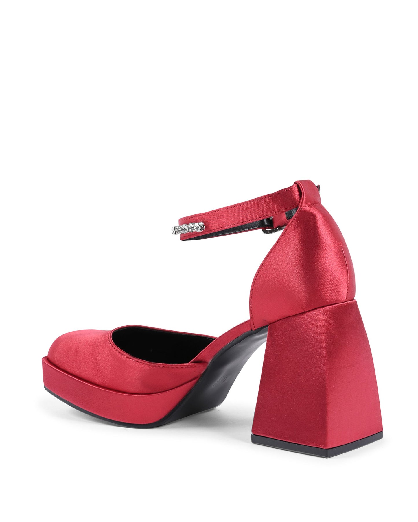 19V69 Italia Womens Ankle Strap Pump Bordeaux J010 BORDEAUX