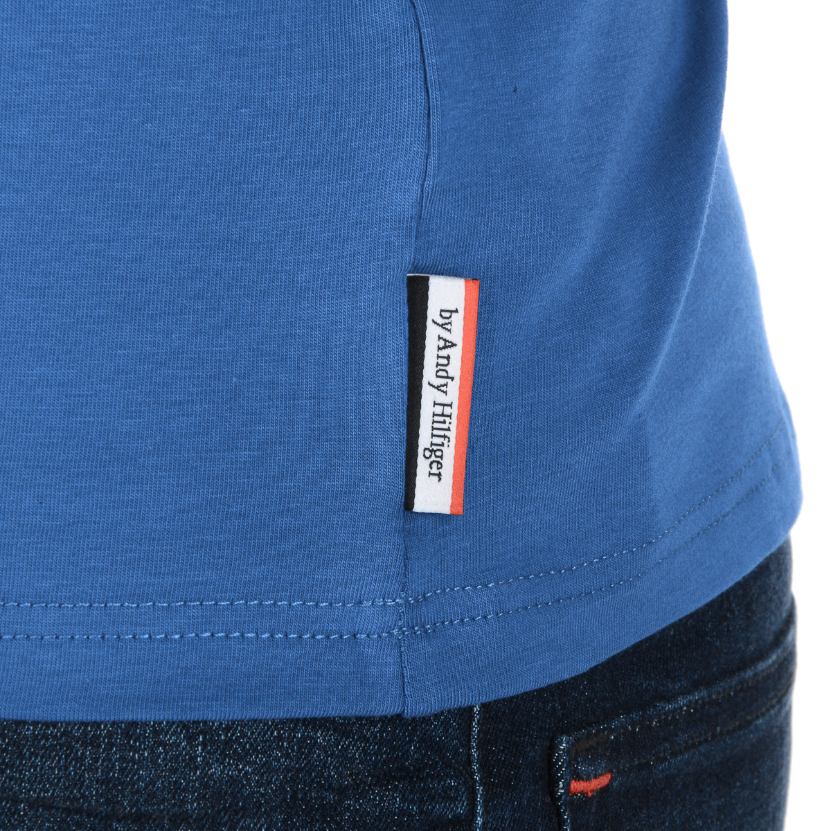 Andrew Charles Mens T-Shirt Short Sleeves V-Neck Blue KENAN