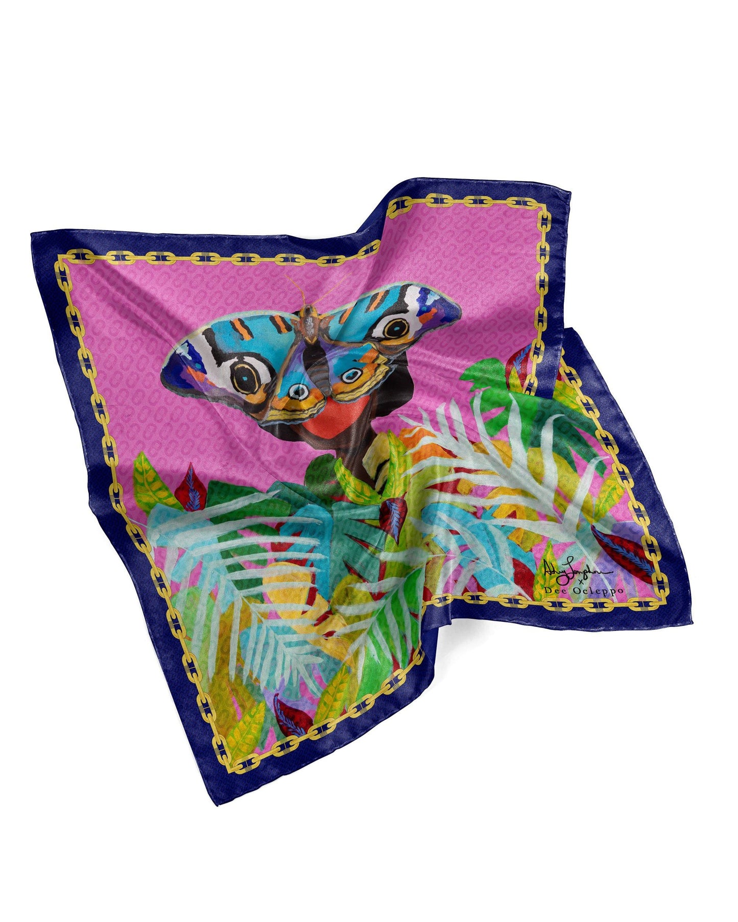 Dee X Ashley Longshore Italian Silk Scarf