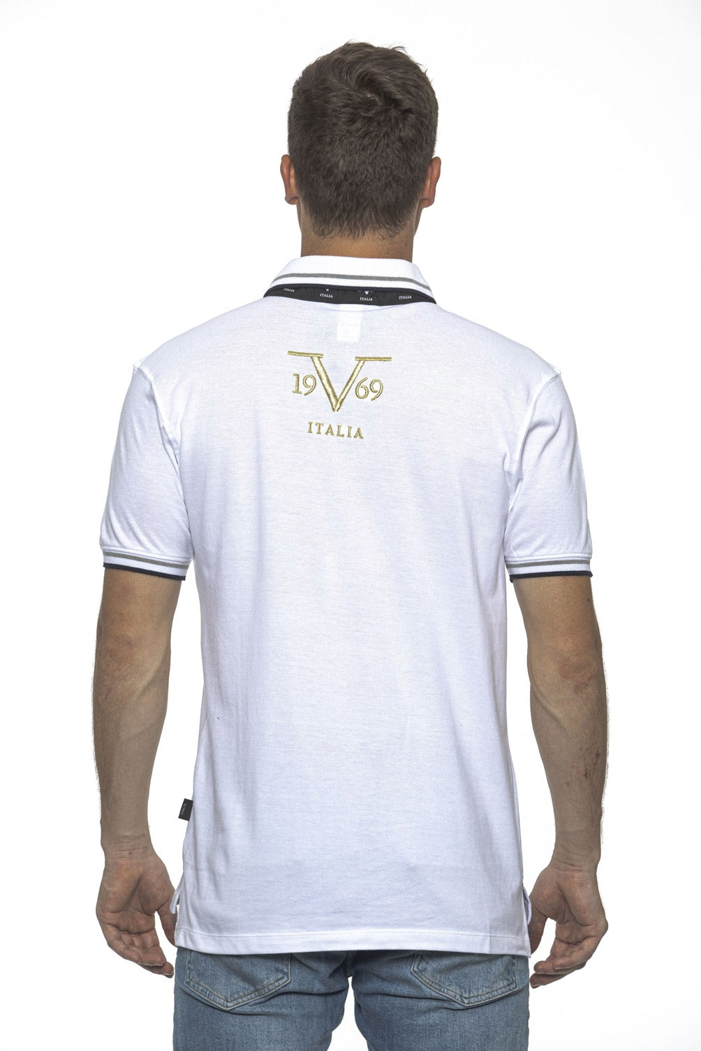 19V69 Italia Mens Polo White RETRO WHITE