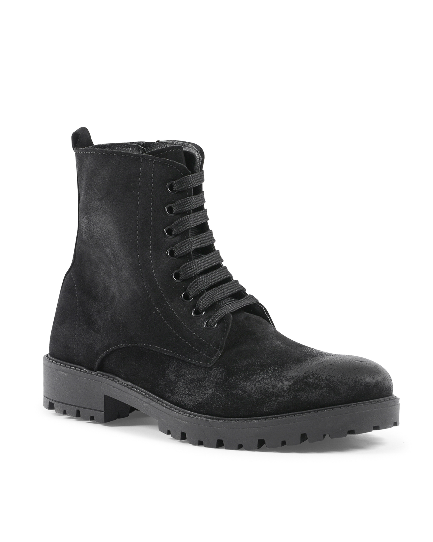 19V69 Italia Mens Ankle Boot Black 1831 CAMOSCIO NERO