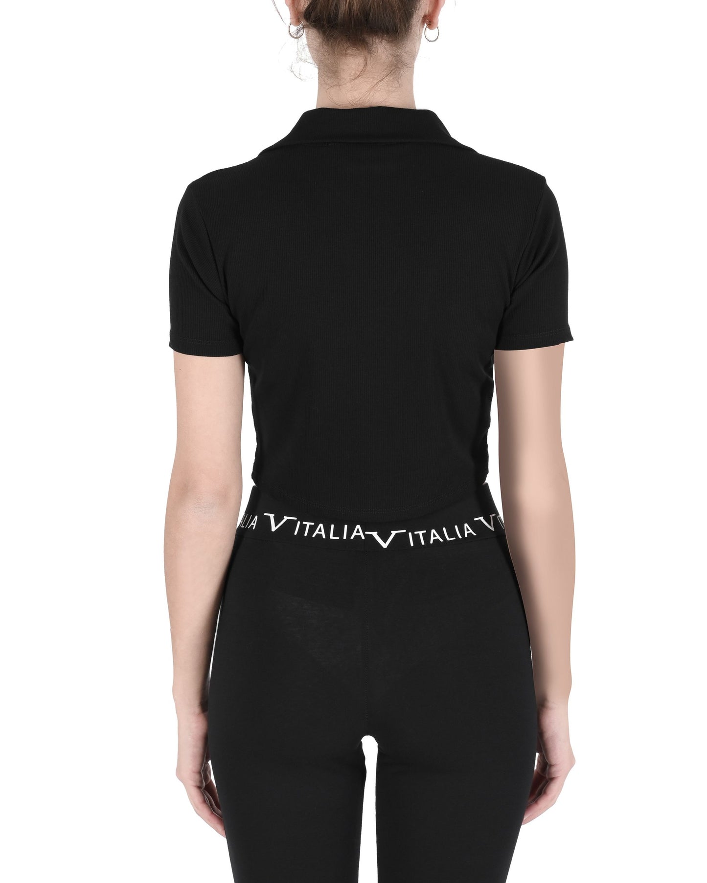19V69 Italia Womens Crop Top CLOE BLACK