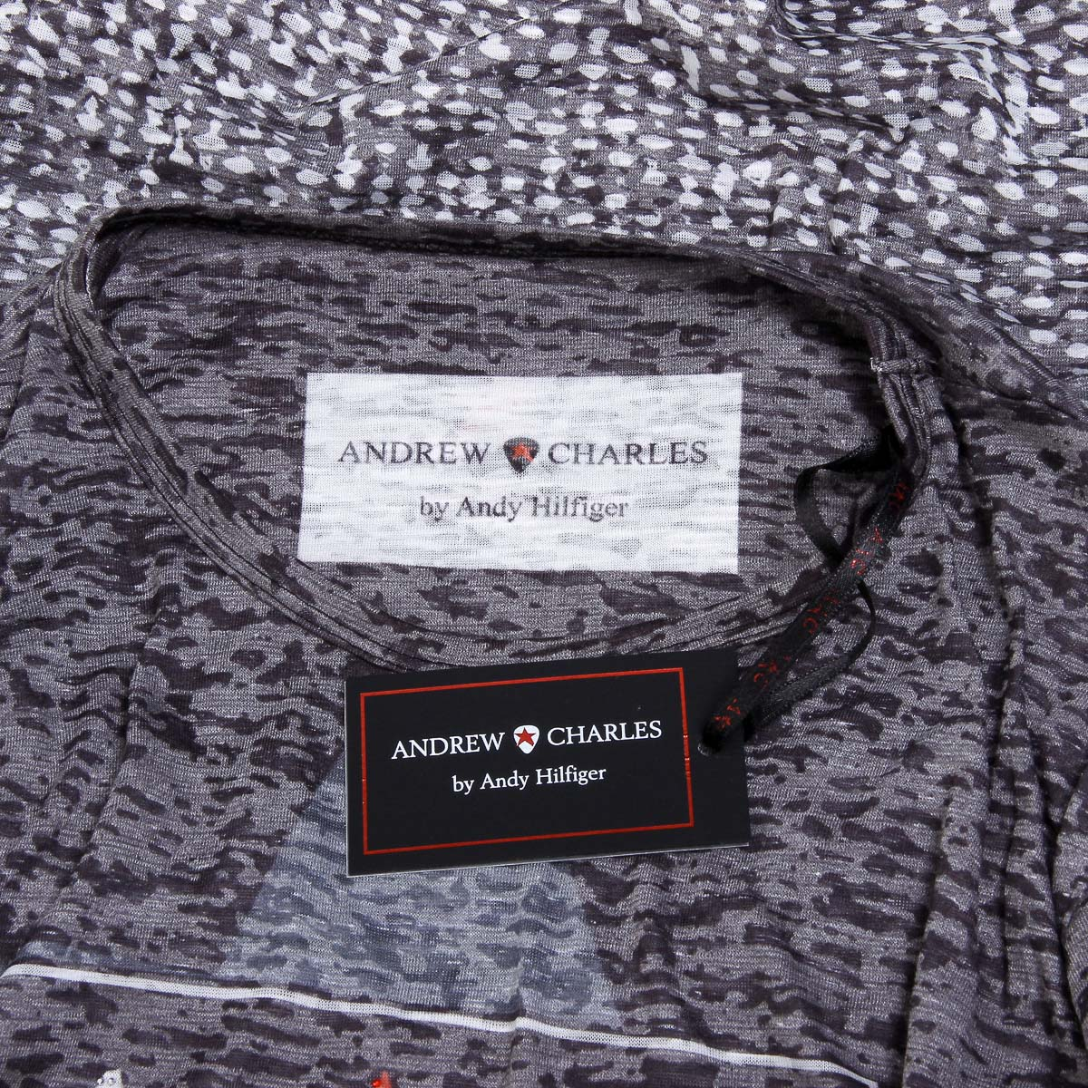 Andrew Charles Mens T-Shirt Short Sleeves Round Neck Black LEVI