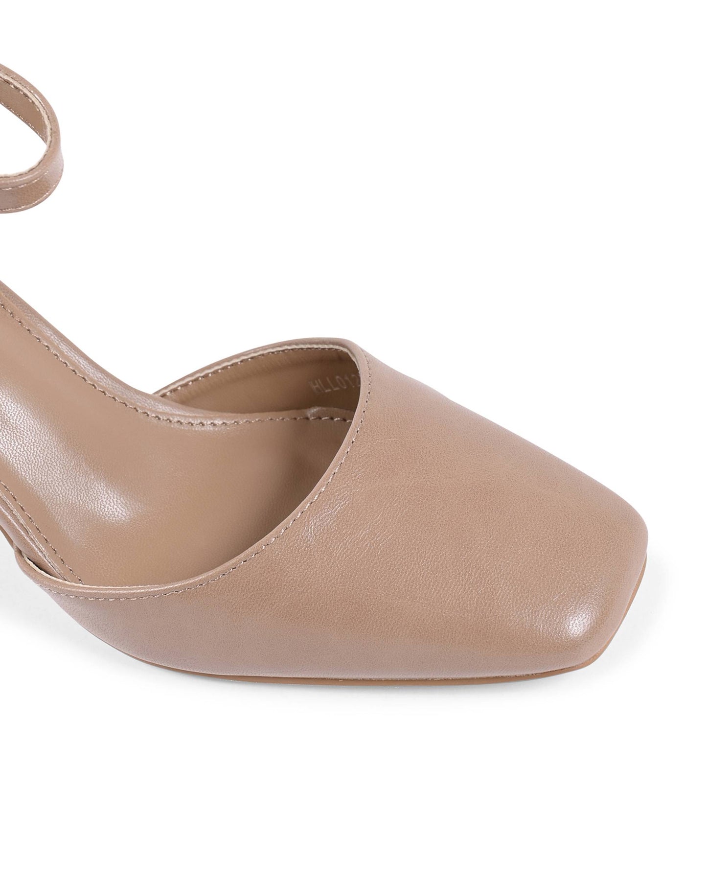 19V69 Italia Womens Ankle Strap Pump Beige HLL0127 BEIGE