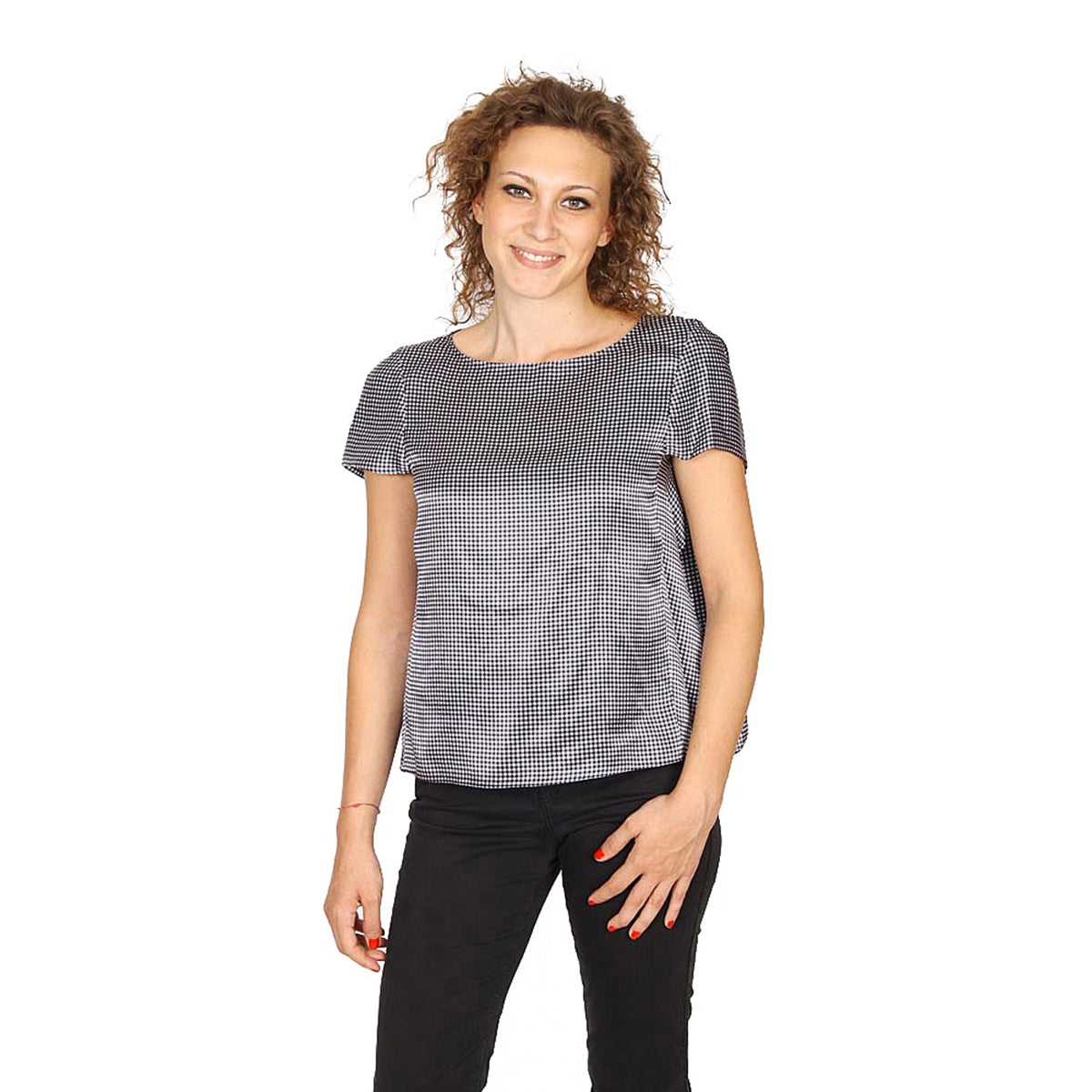 Armani Collezioni ladies shirt short sleeve without buttons RMC17T RM502 019