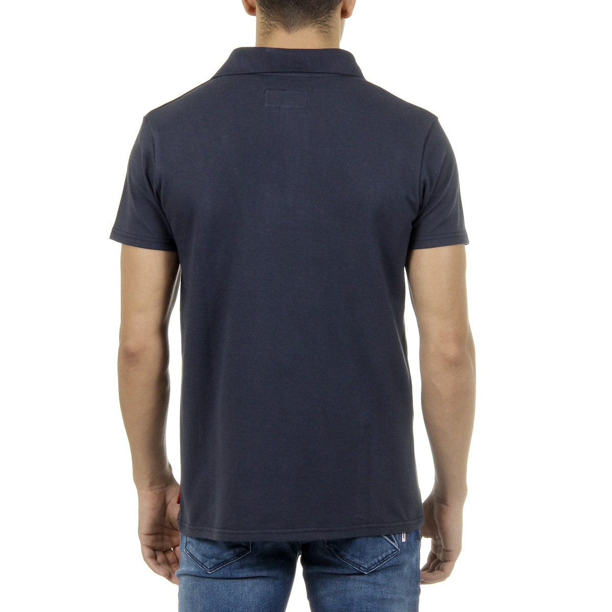 Andrew Charles Mens Polo Short Sleeves Dark Blue SEFU
