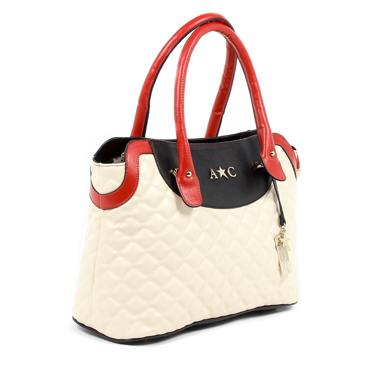 Andrew Charles Womens Handbag Beige HOPE