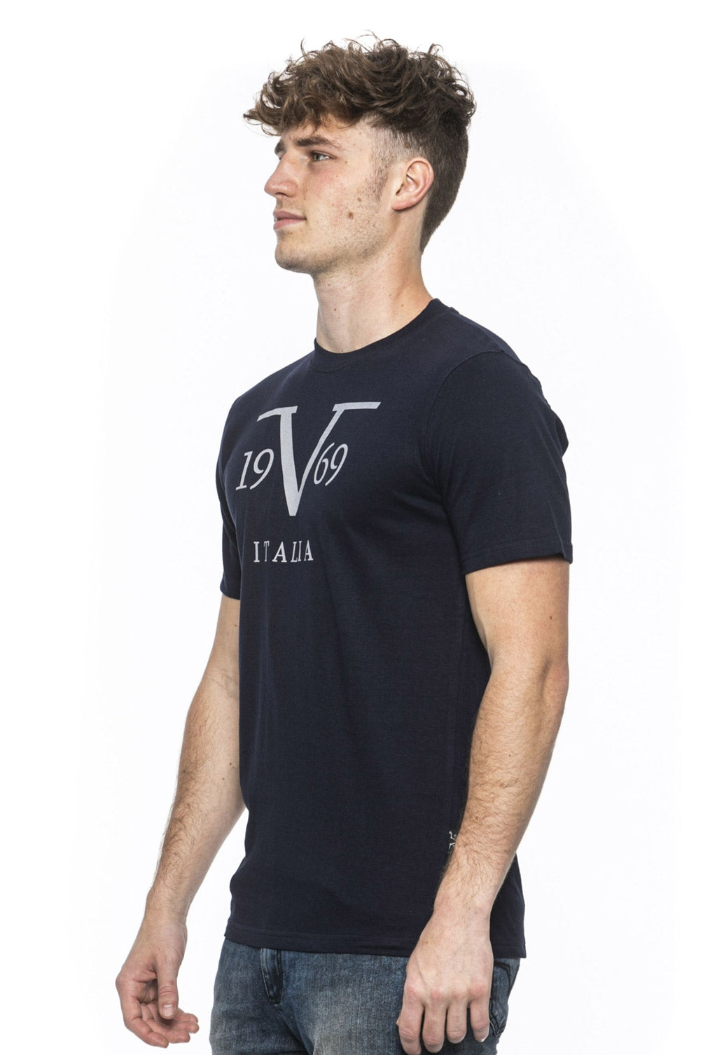 19V69 Italia Mens T-Shirt Blue RAYAN NAVY BLUE