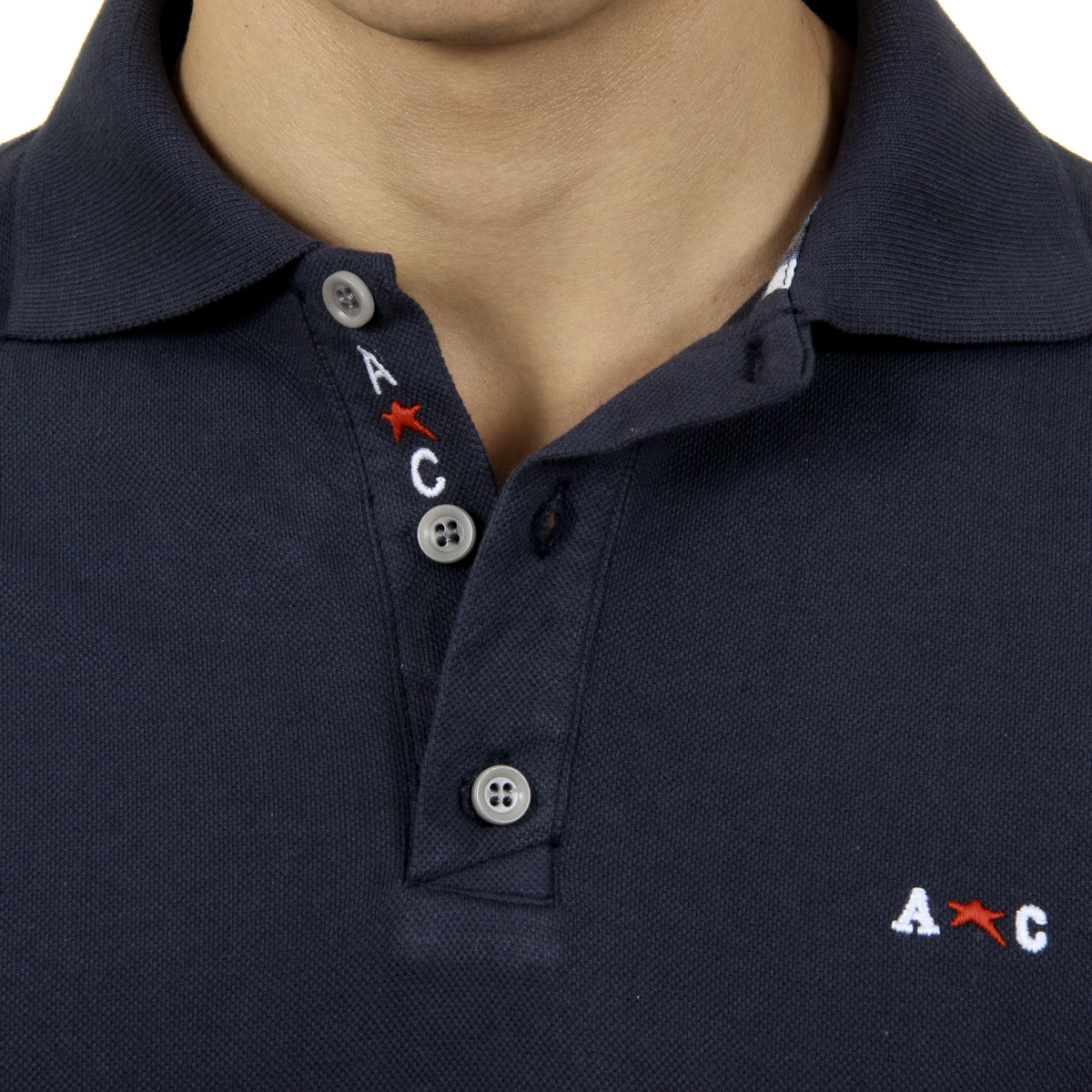Andrew Charles Mens Polo Short Sleeves Dark Blue SEFU