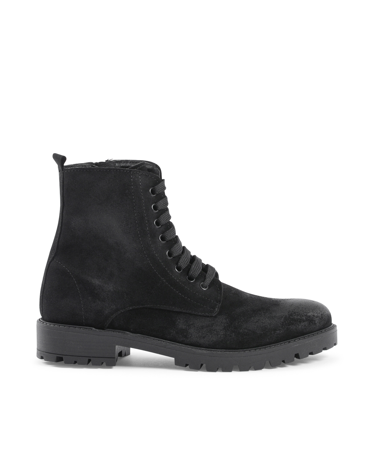 19V69 Italia Mens Ankle Boot Black 1831 CAMOSCIO NERO