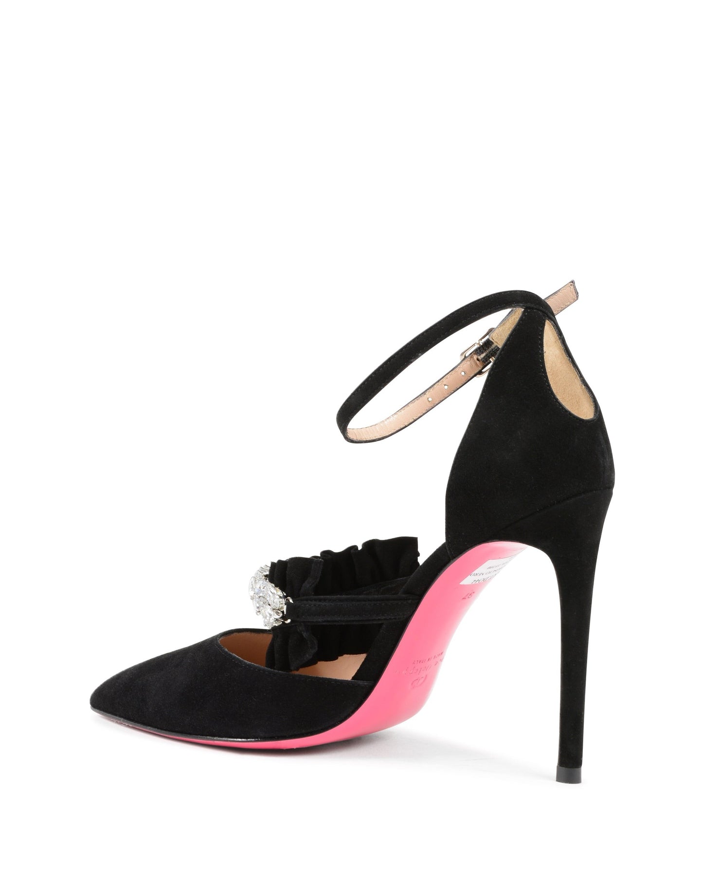 Ankle Strap Brilliant Pump Black