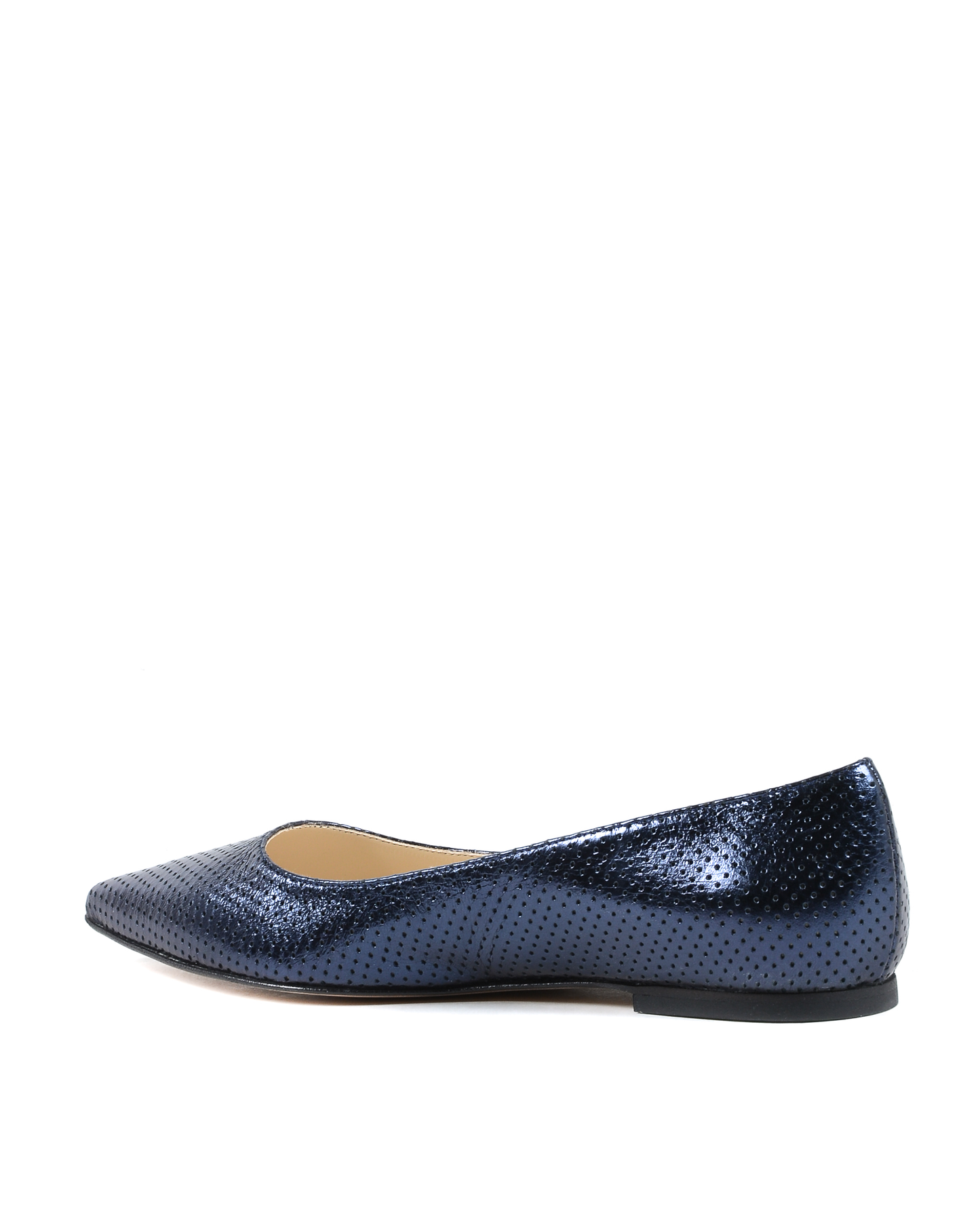 19V69 Italia Womens Ballerina Lamè Navy Blue 4747 TRAF LAM BLU SCURO