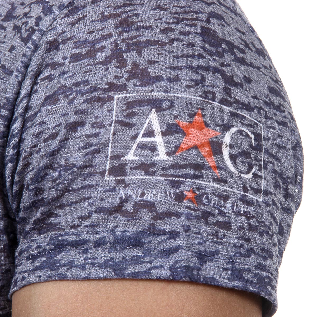 Andrew Charles Mens T-Shirt Short Sleeves Round Neck Blue LEVI