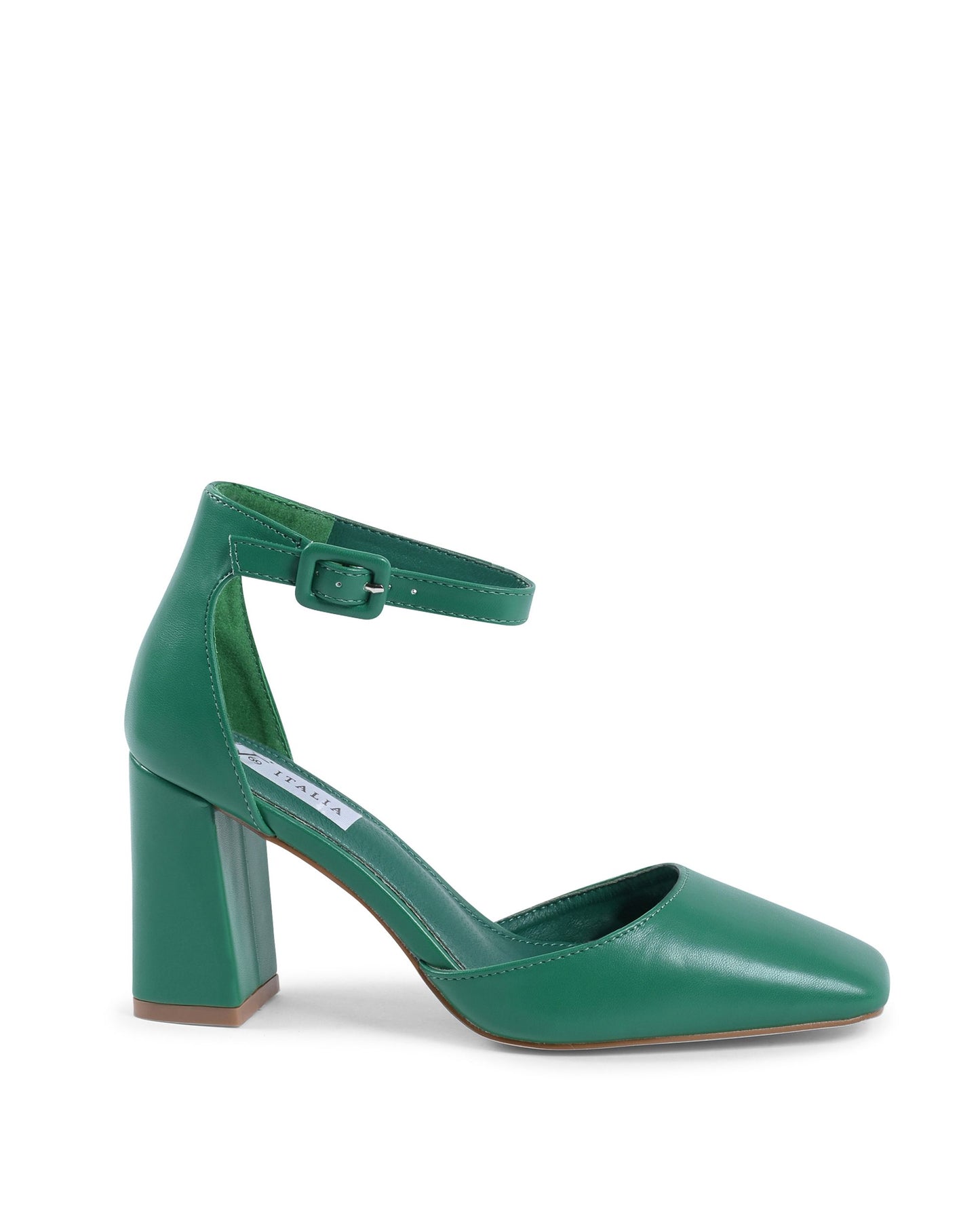 19V69 Italia Womens Ankle Strap Pump Green HLL0127 VERDE