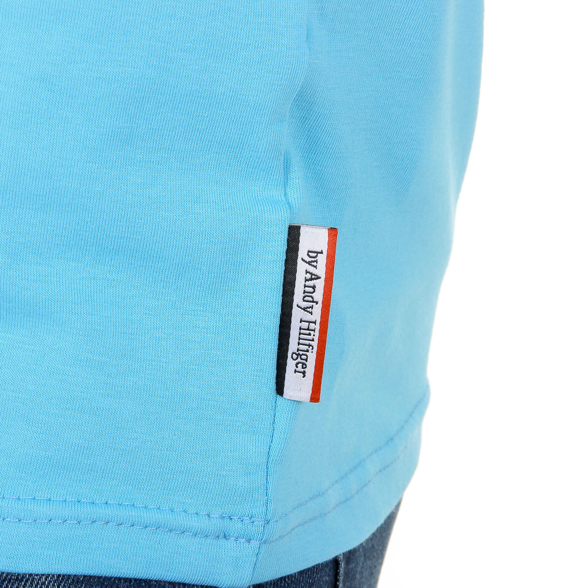Andrew Charles Mens T-Shirt Short Sleeves V-Neck Light Blue KENAN