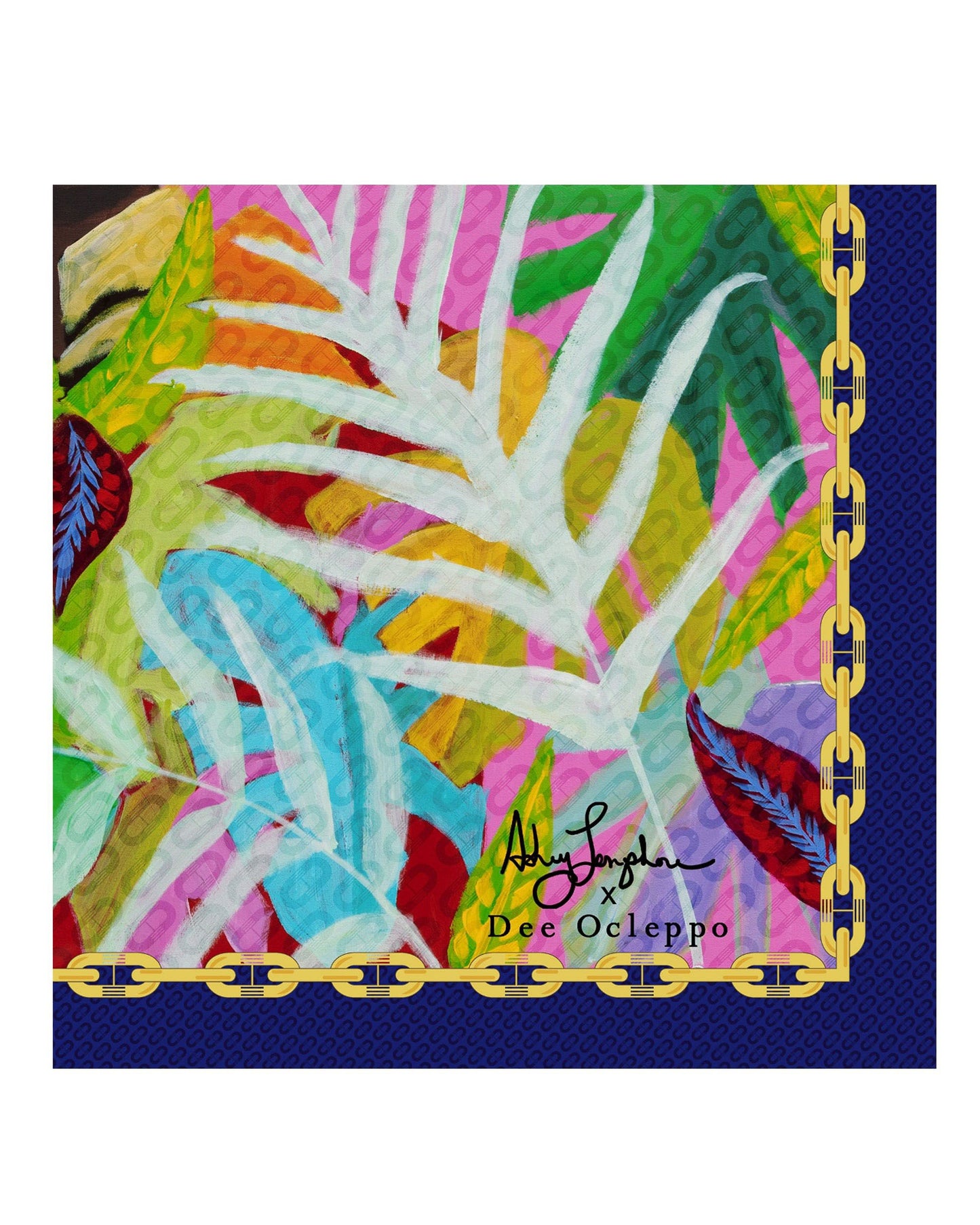 Dee X Ashley Longshore Italian Silk Scarf