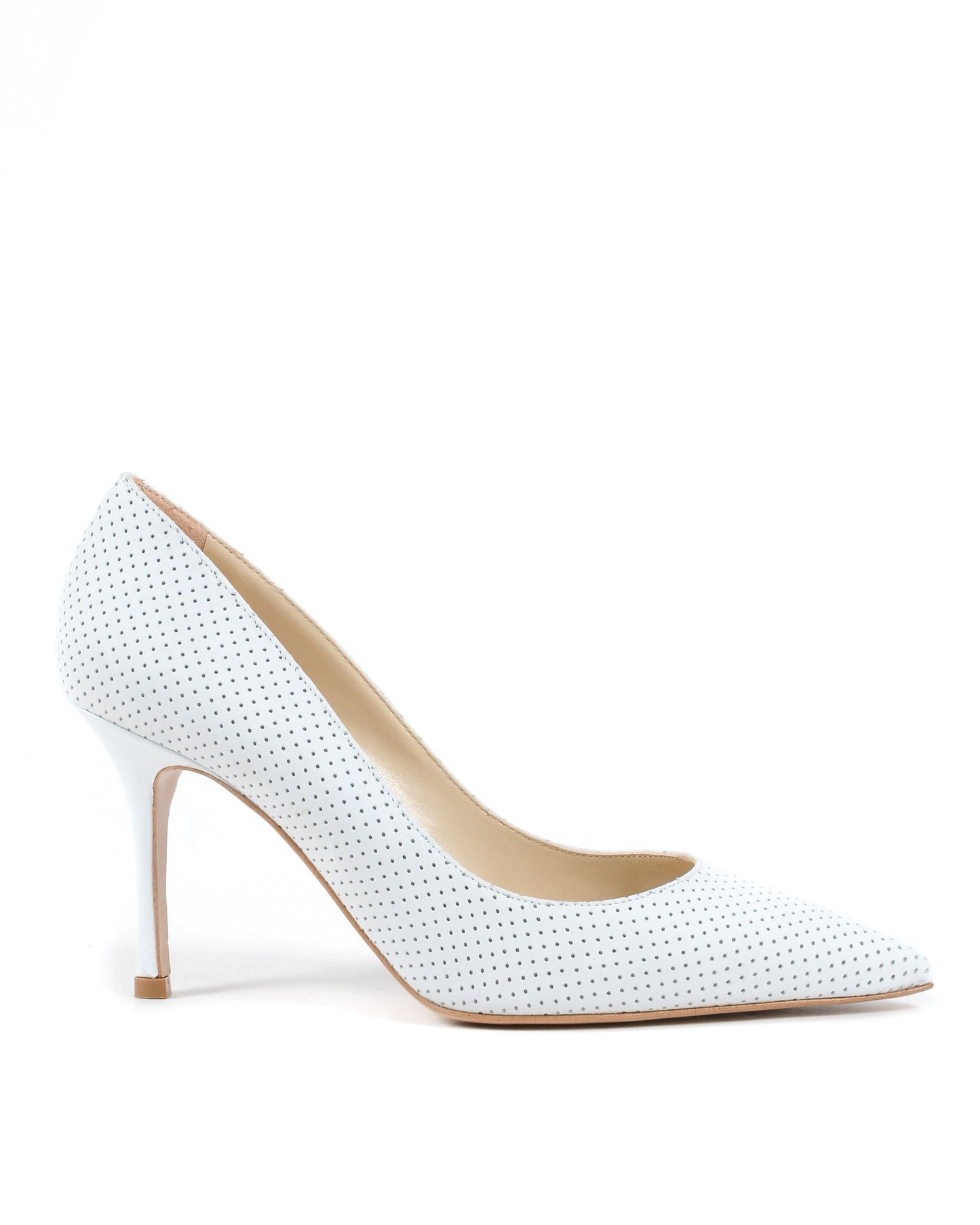 19V69 Italia Womens Pump White DEC85 CALF TRAF GESSO