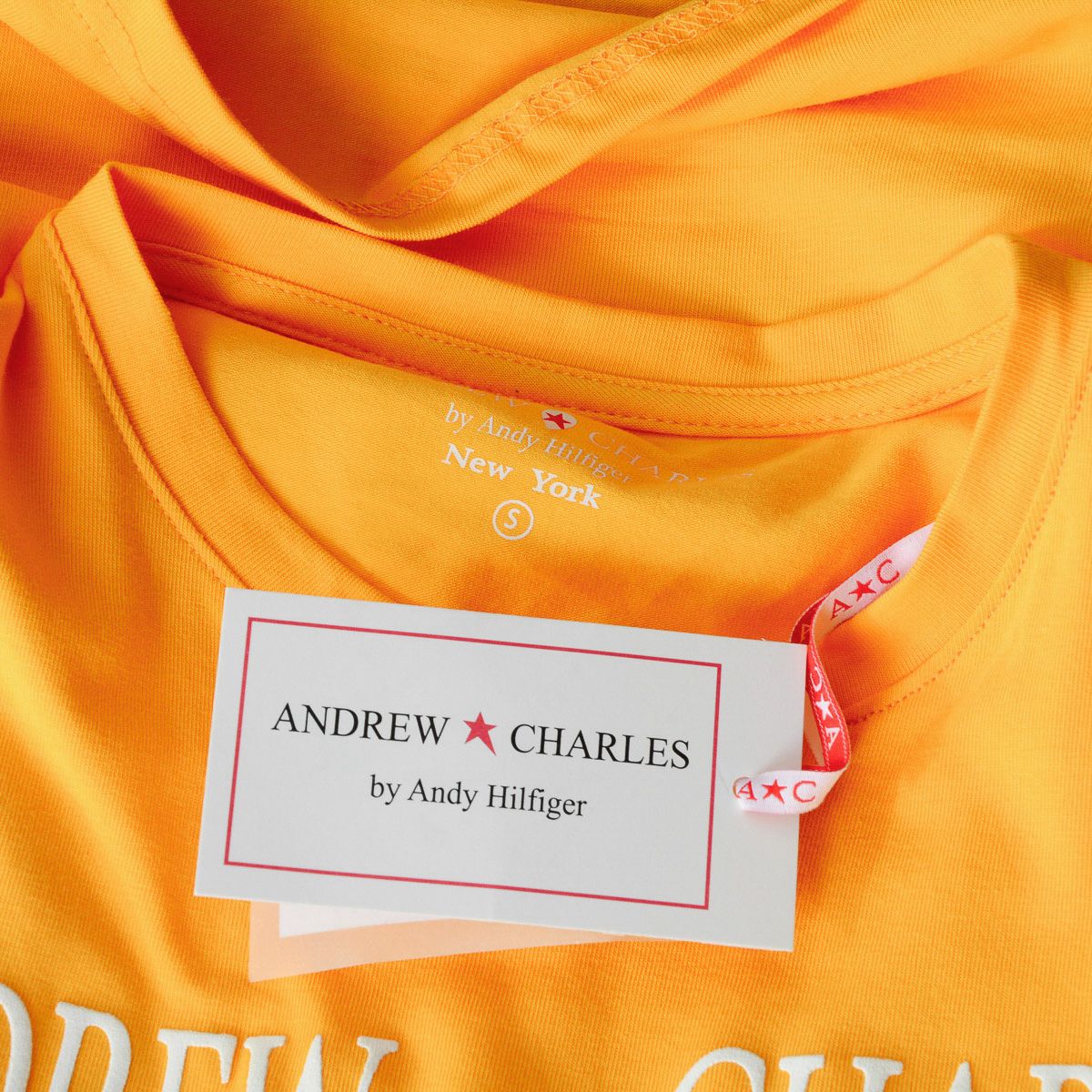 Andrew Charles By Andy Hilfiger Womens T-Shirt TS501 03 1002 TARANA YELLOW S14