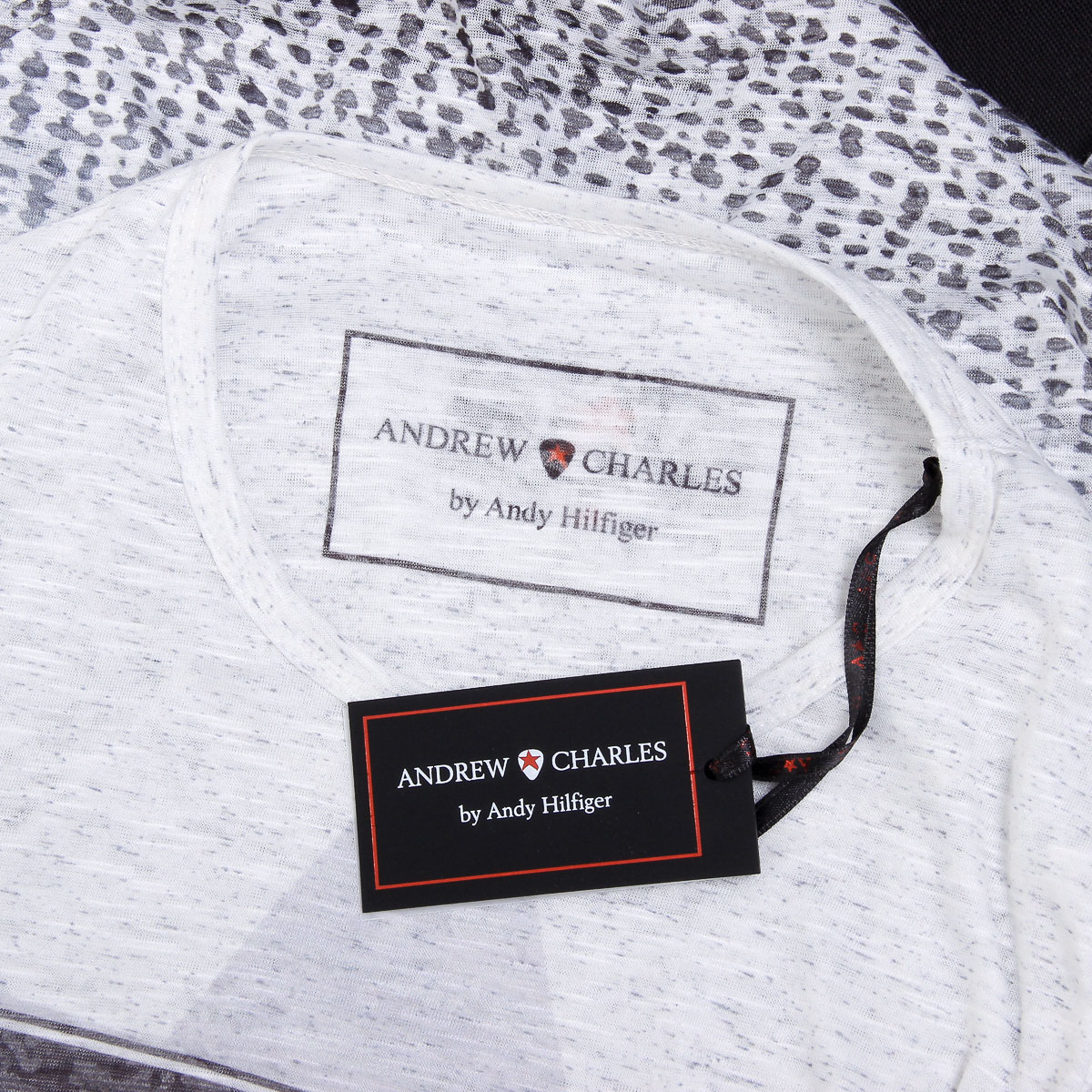 Andrew Charles Mens T-Shirt Short Sleeves Round Neck White LEVI