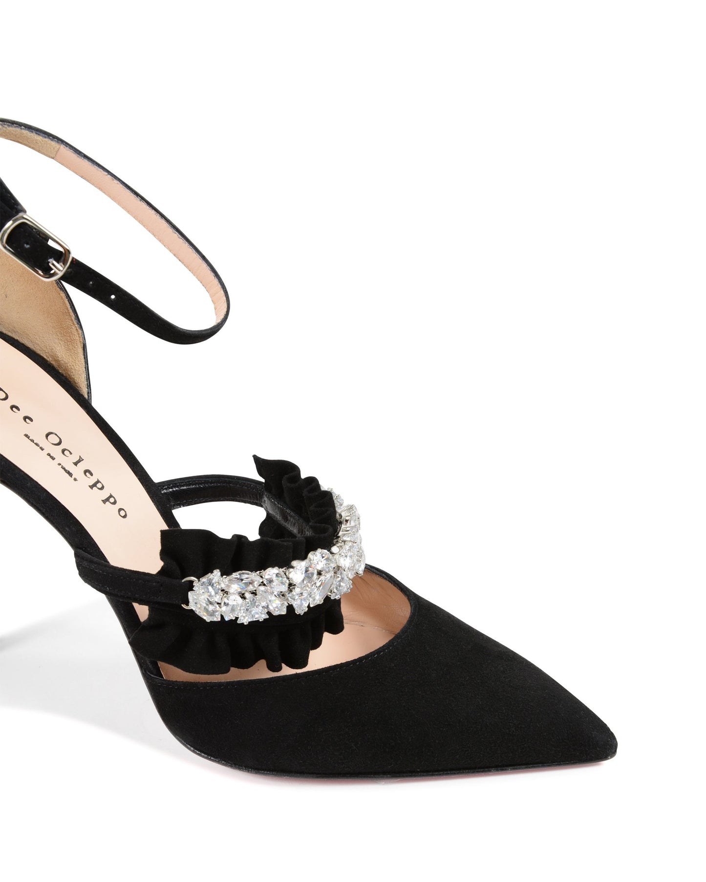 Ankle Strap Brilliant Pump Black