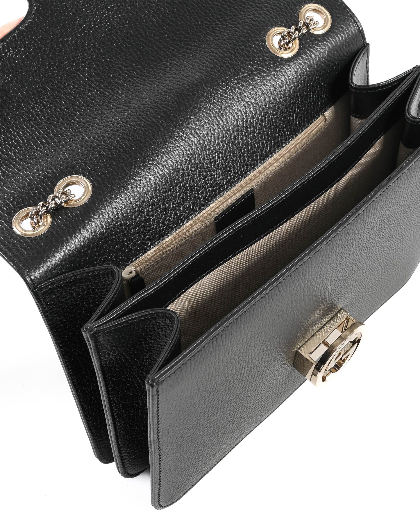 Gucci Interlocking Leather bag with chain 510303 CAO0G 1000