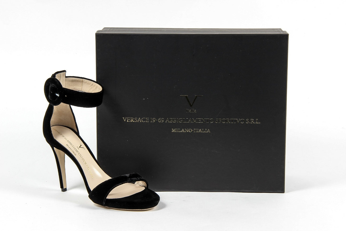 V 1969 Italia Womens Ankle Strap Sandal 3124693 VELLUTO NERO