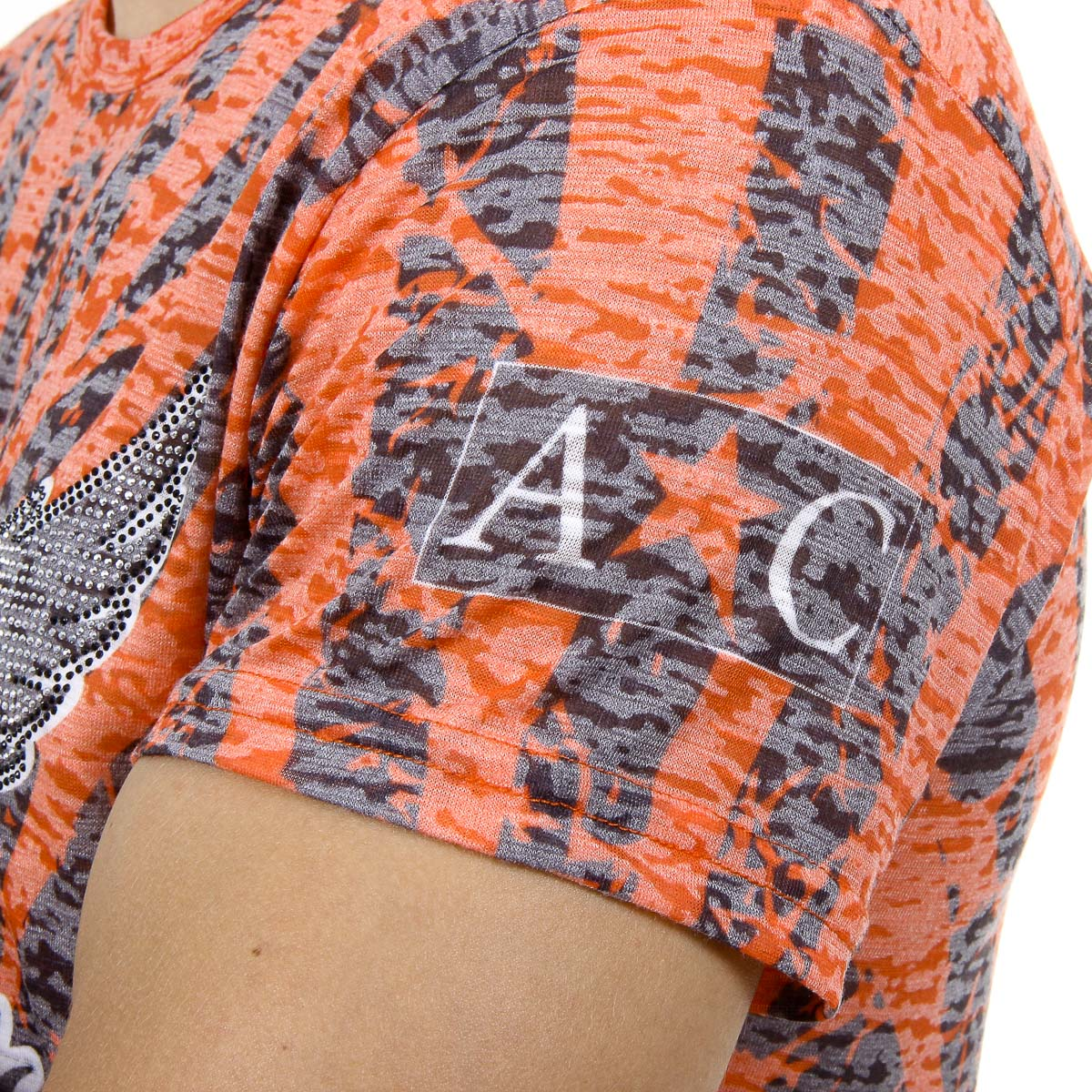 Andrew Charles Mens T-Shirt Short Sleeves Round Neck Red CALEB