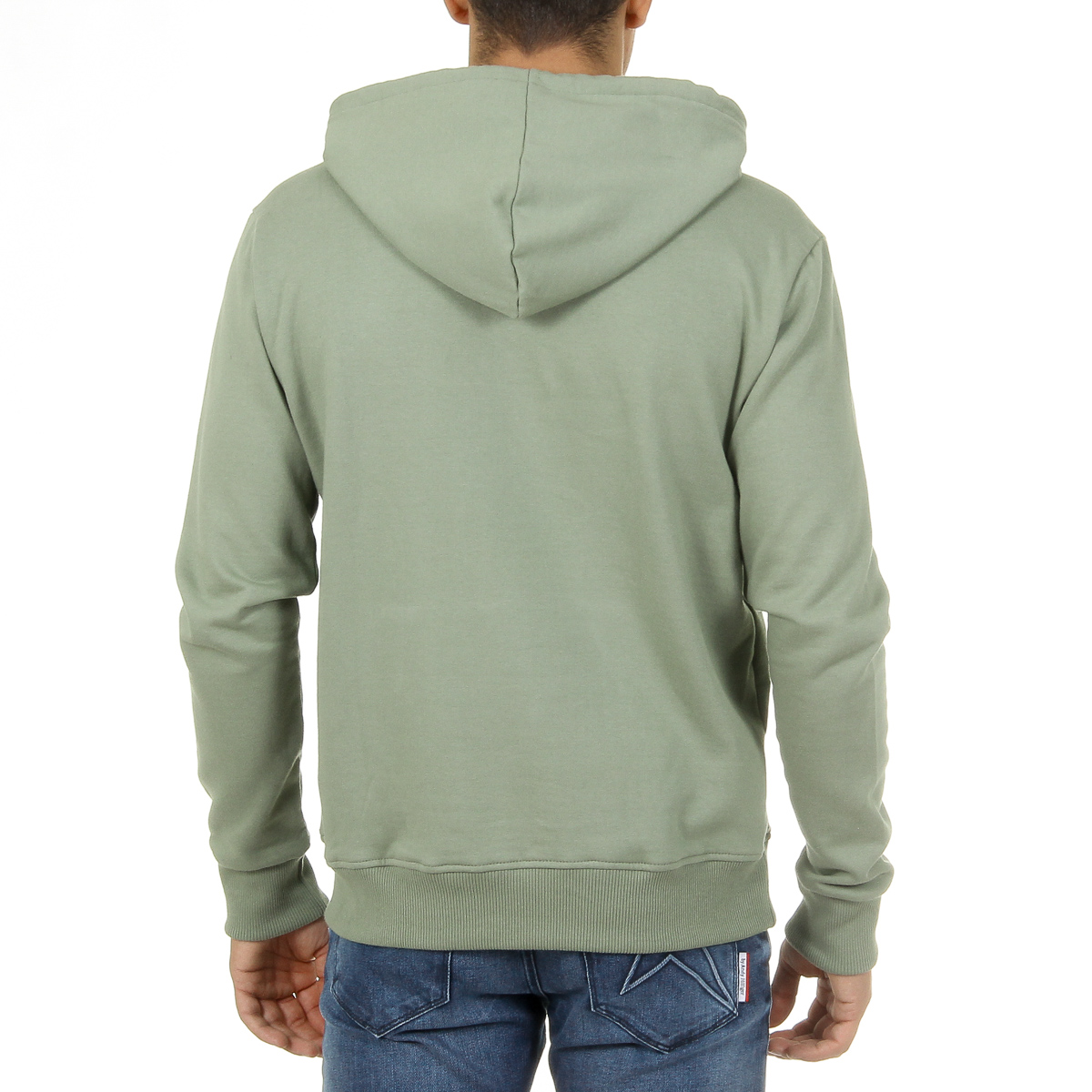 Andrew Charles Mens Hoodie Long Sleeves Round Neck Green FIFI