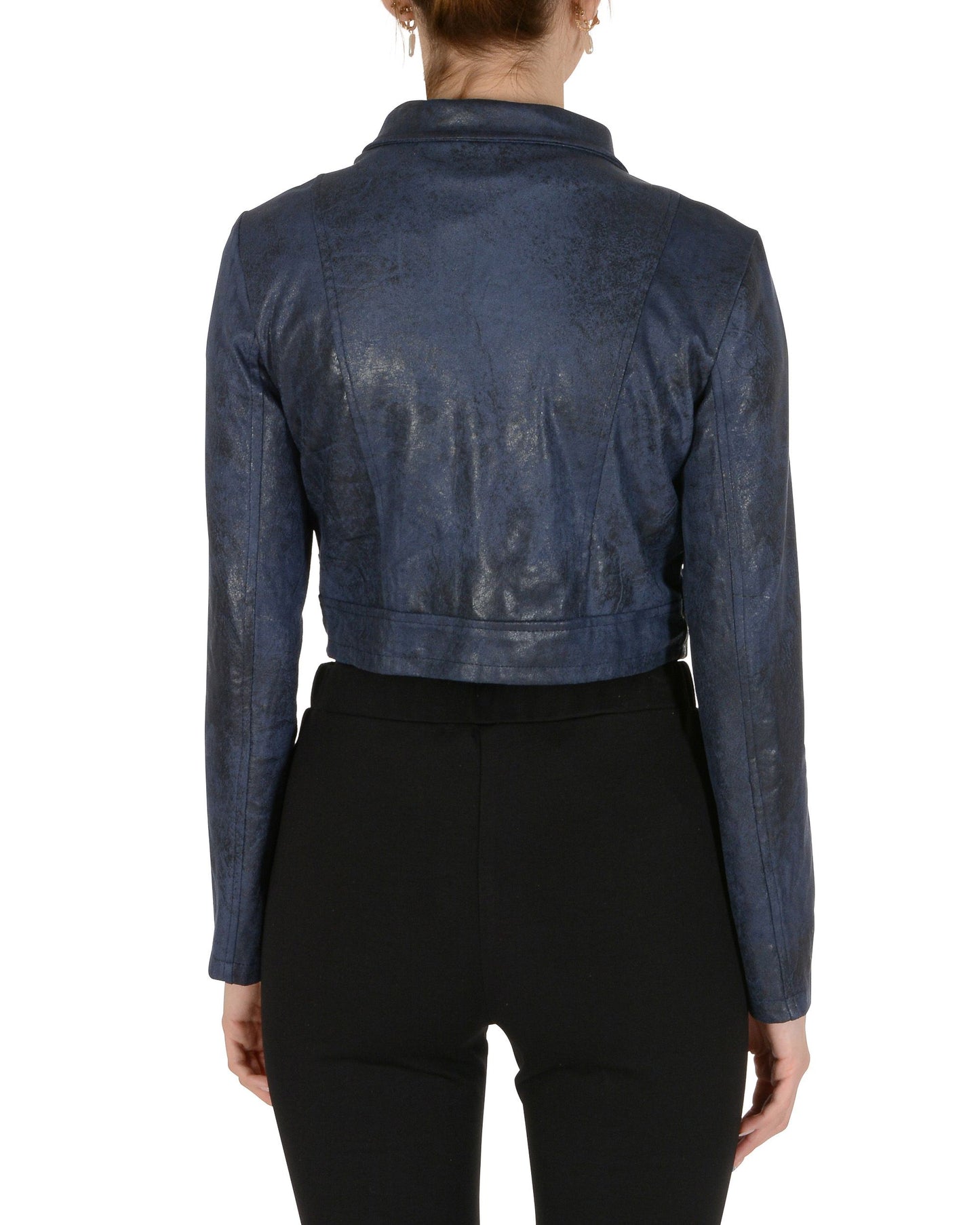 19V69 Italia Womens Jacket Navy Blue CHIODO NAVY BLUE