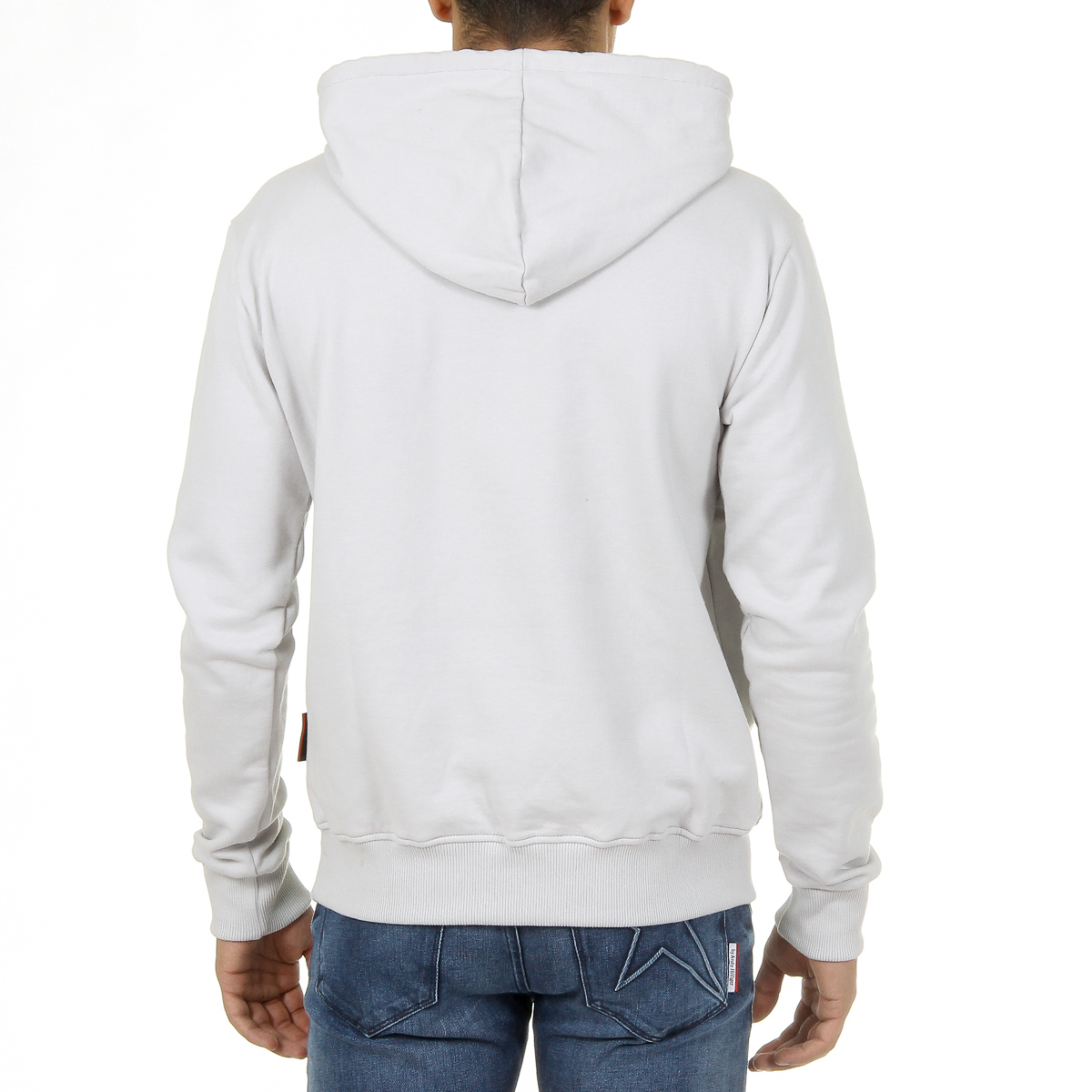 Andrew Charles Mens Hoodie Long Sleeves Round Neck Light Grey FIFI
