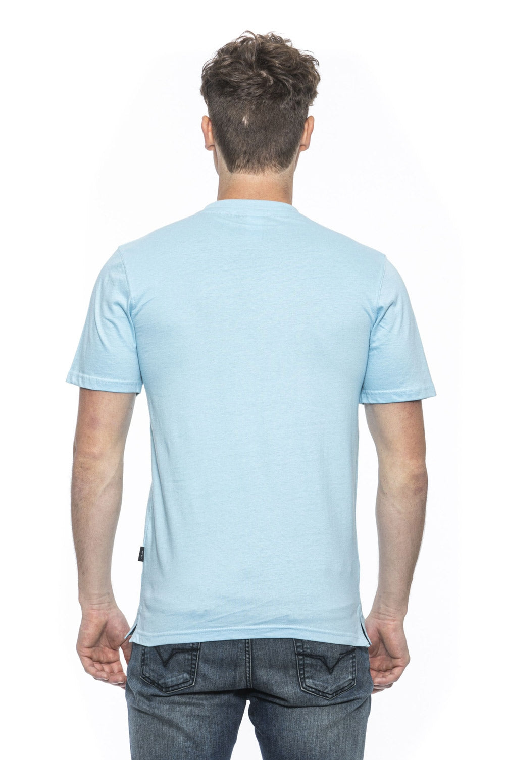 19V69 Italia Mens T-Shirt Blue IVAN LIGHT BLUE