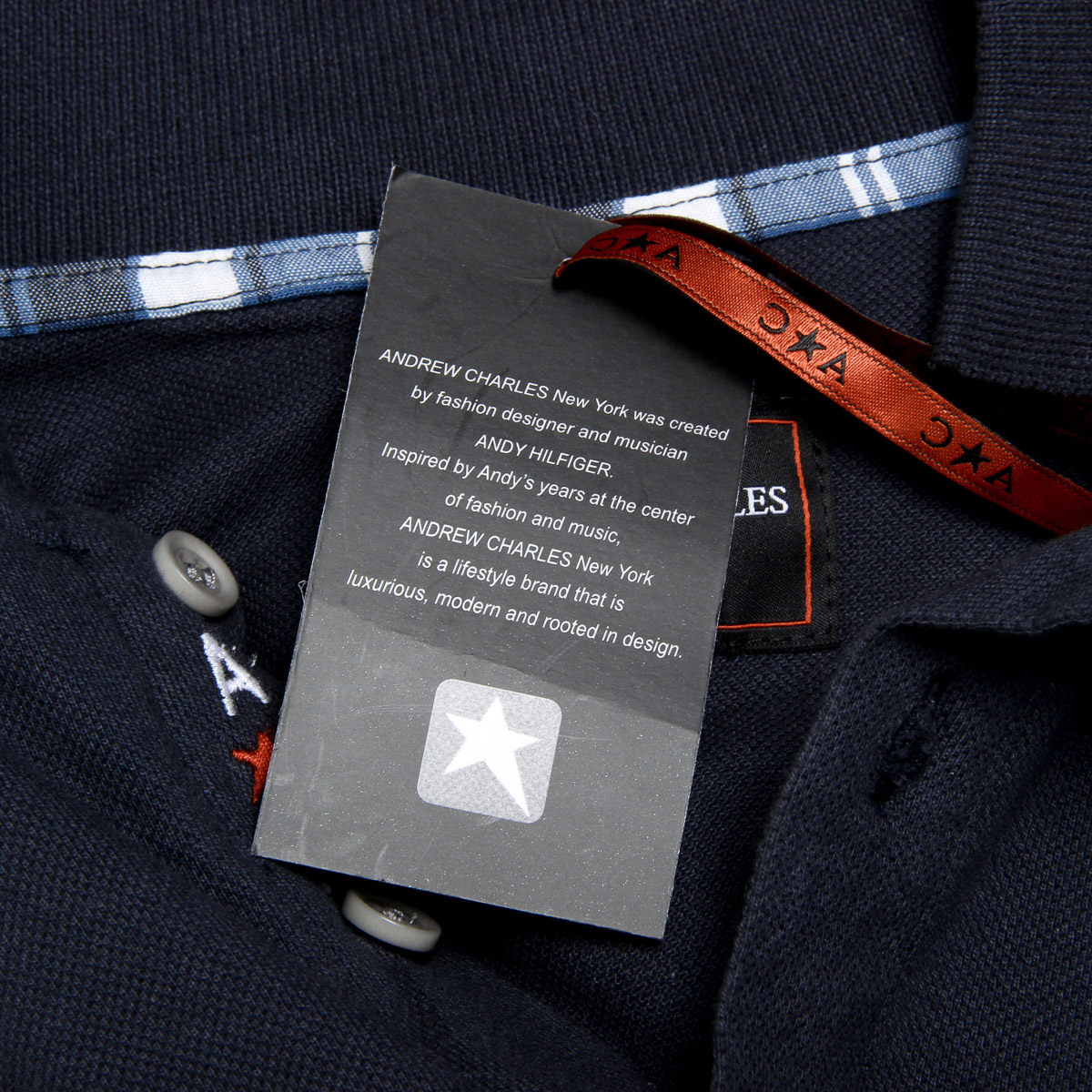 Andrew Charles Mens Polo Short Sleeves Dark Blue SEFU