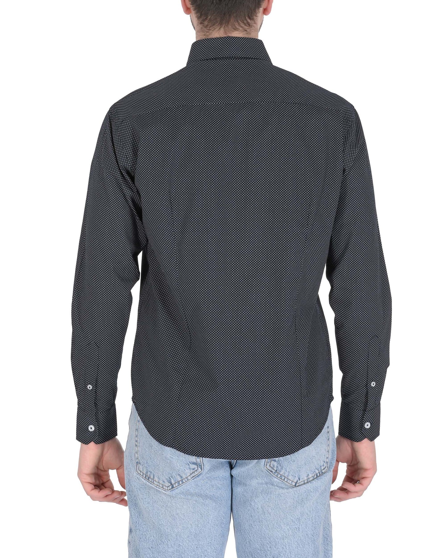 19V69 Italia Mens Shirt JERALD NAVY BLUE