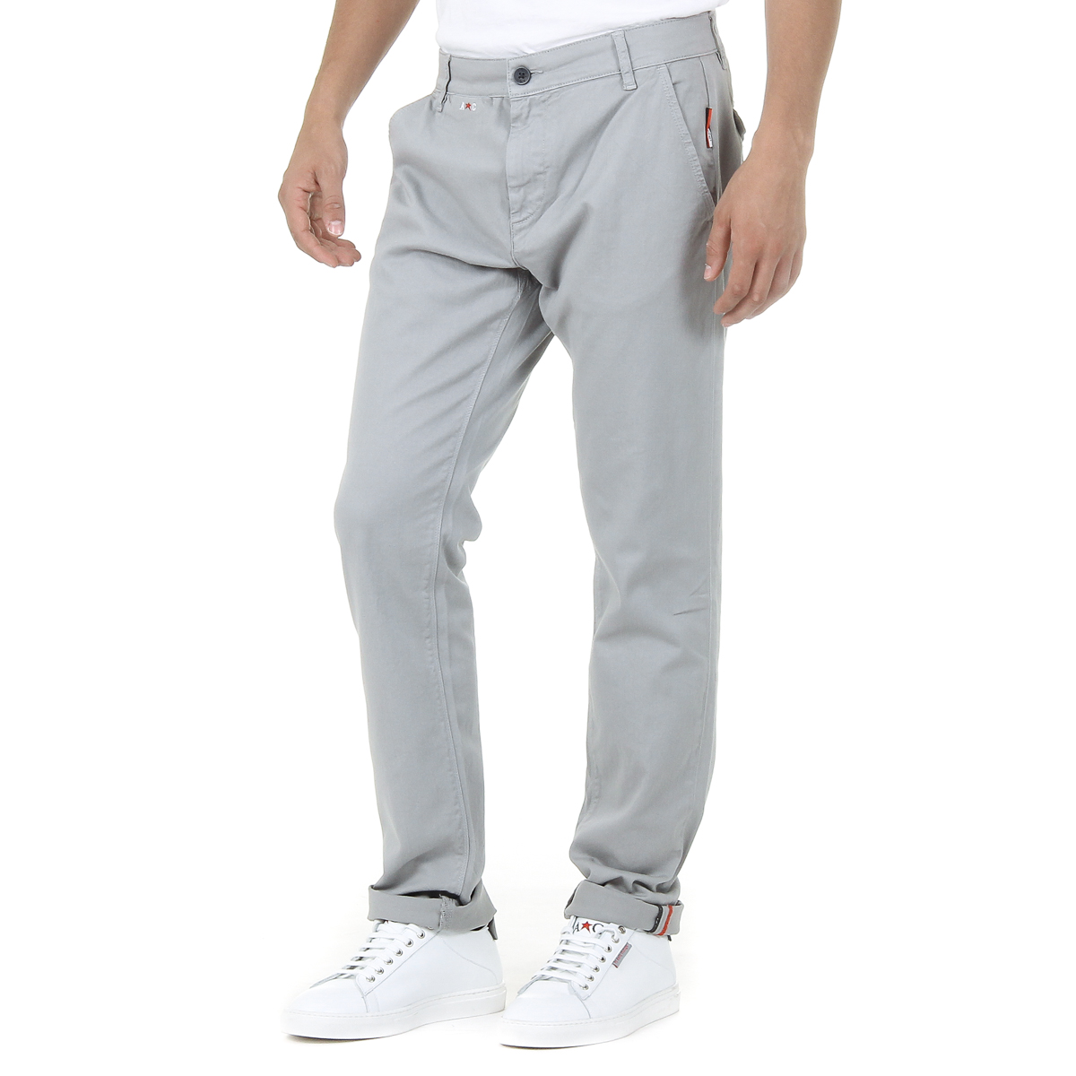 Andrew Charles Mens Pants Light Grey AMARA