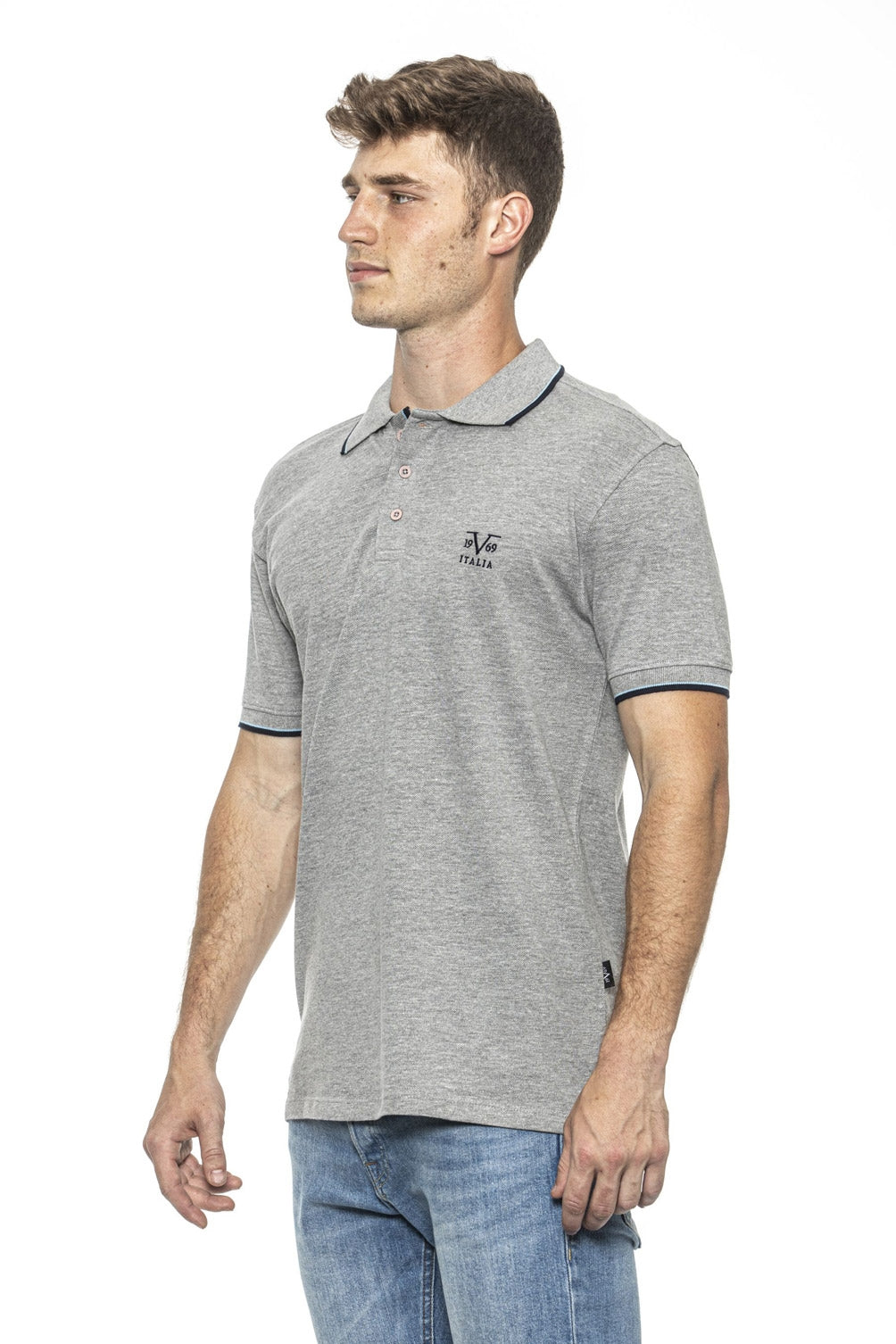 19V69 Italia Mens Polo Grey COSTINA GREY