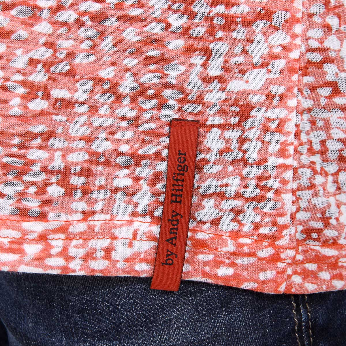 Andrew Charles Mens T-Shirt Short Sleeves Round Neck Red LEVI