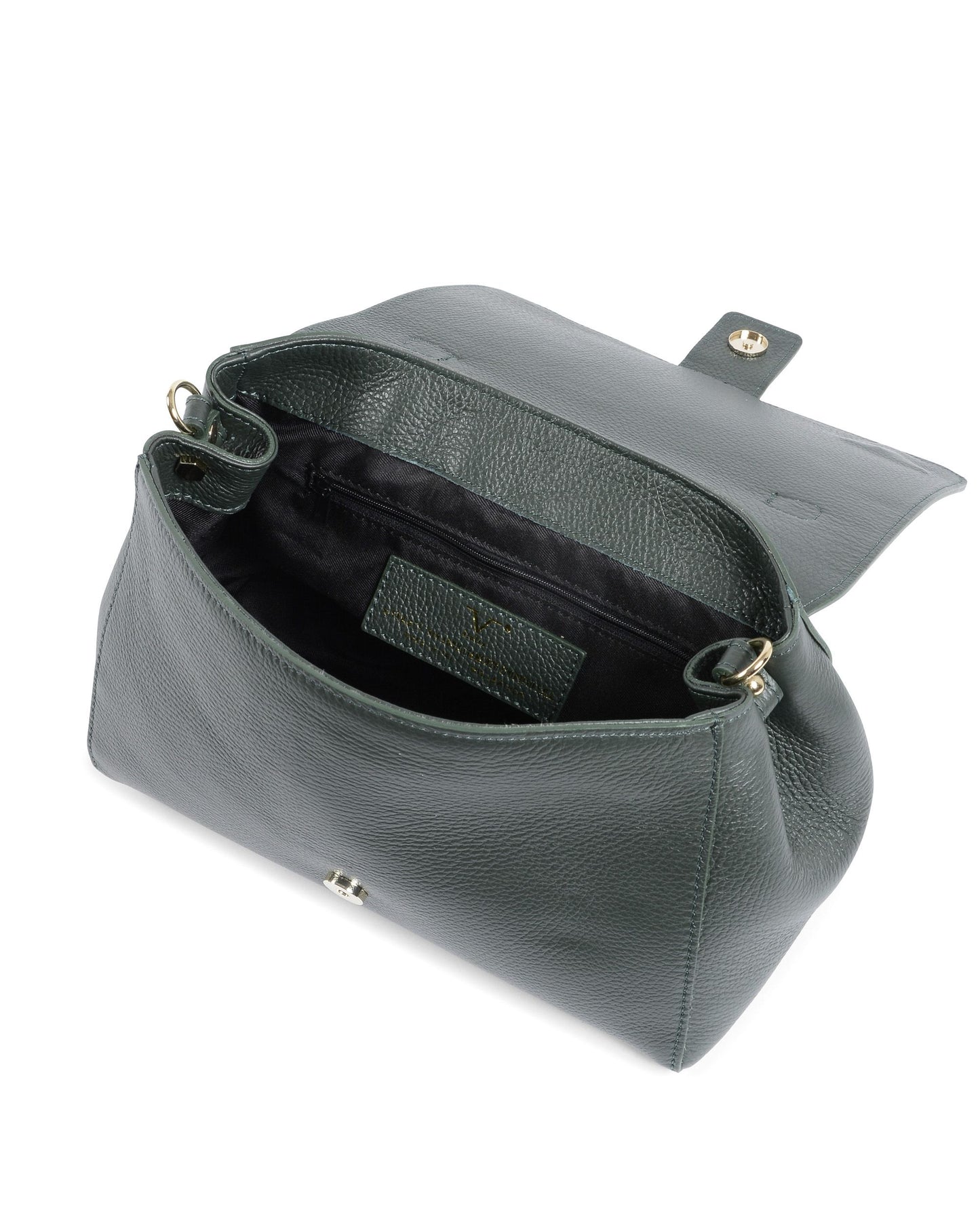 V Italia Womens Handbag Dark Green BC10280 52 DOLLARO VERDE SCURO