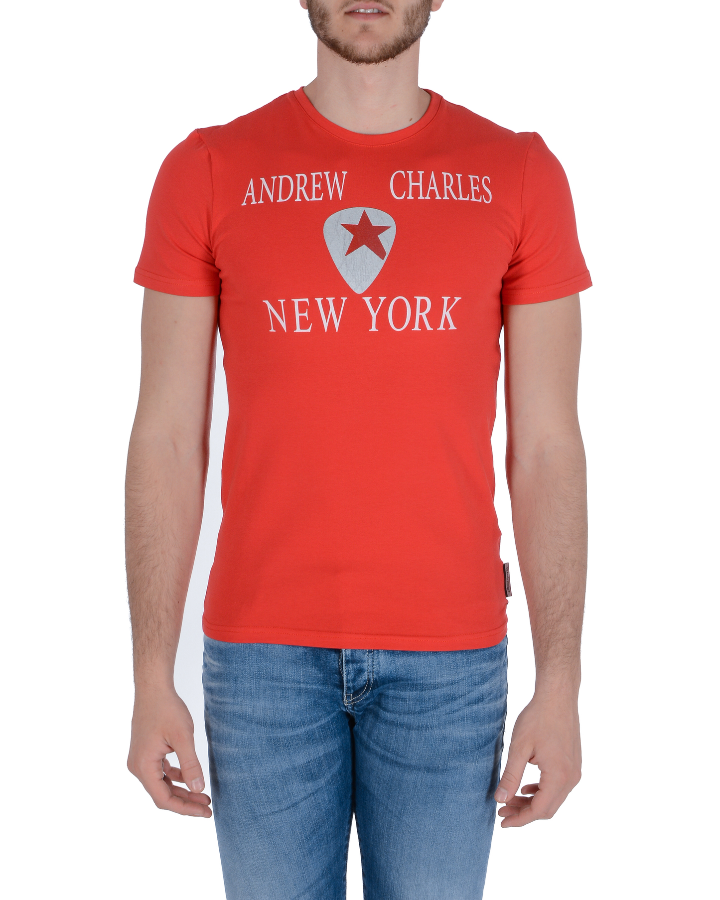 Andrew Charles Mens T-Shirt KEITA RED S14