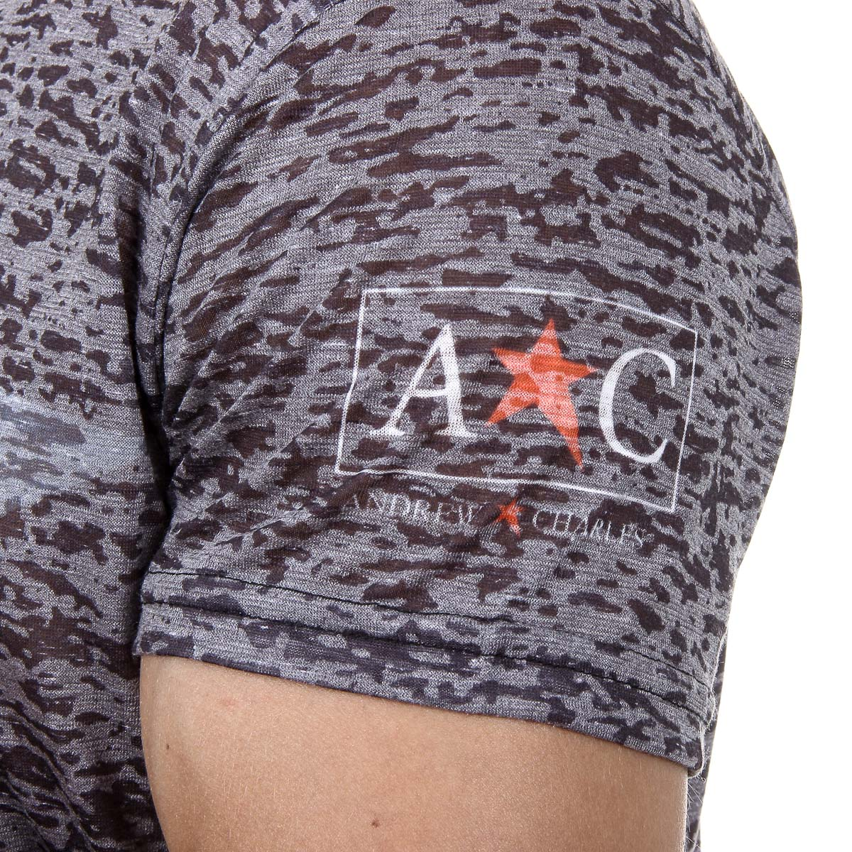 Andrew Charles Mens T-Shirt Short Sleeves Round Neck Black LEVI