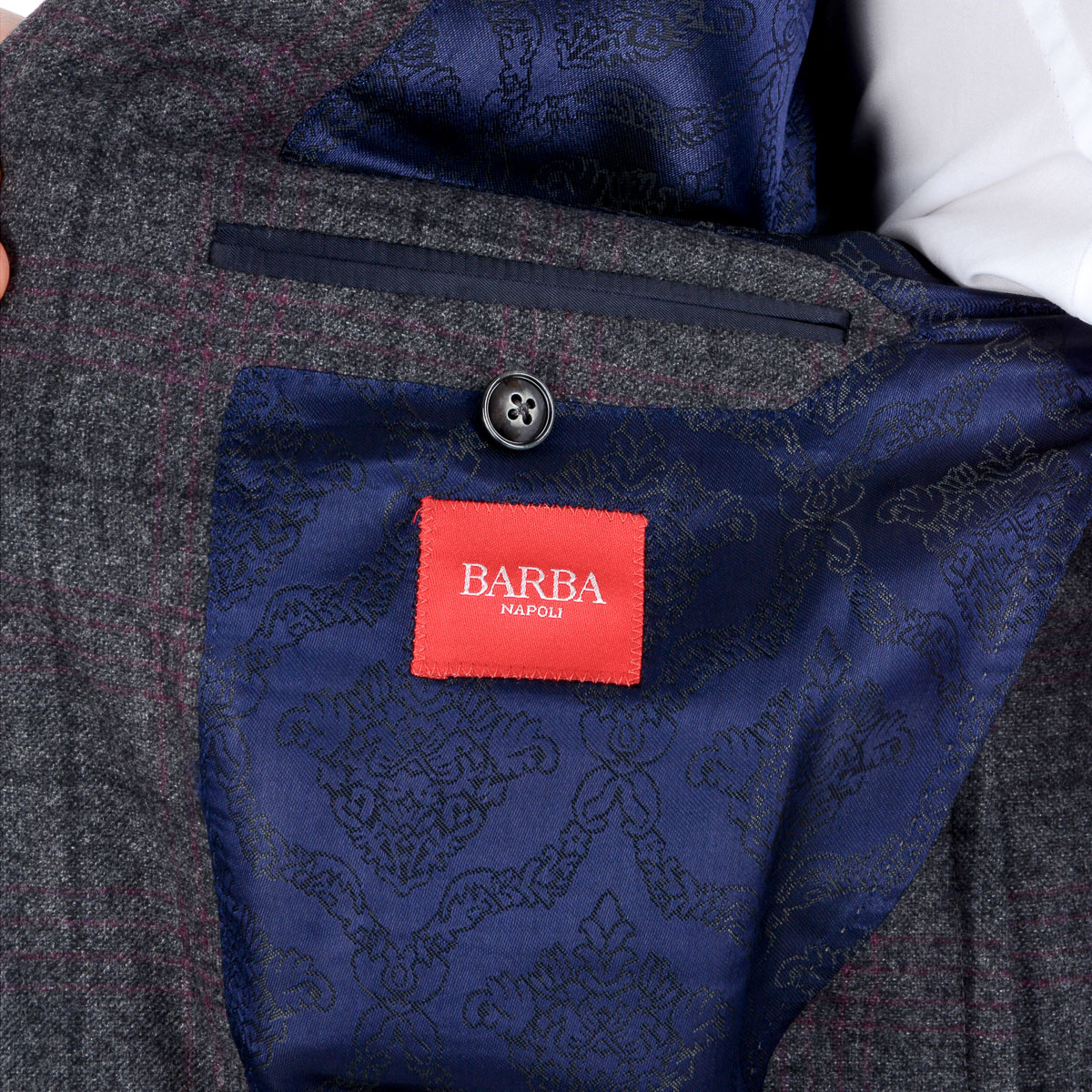 Barba Napoli Mens Jacket Long Sleeves Grey