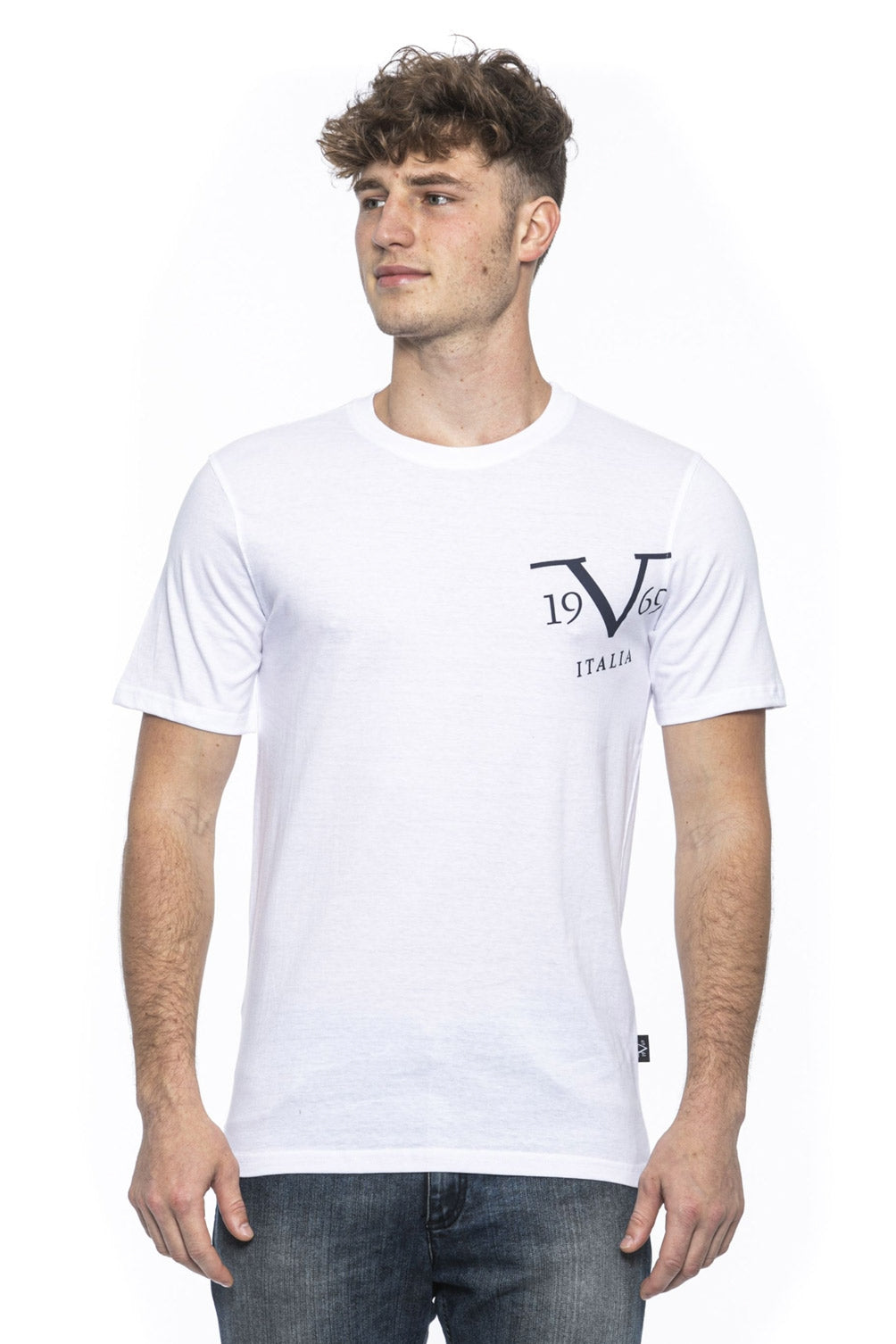 19V69 Italia Mens T-Shirt White MIKE WHITE