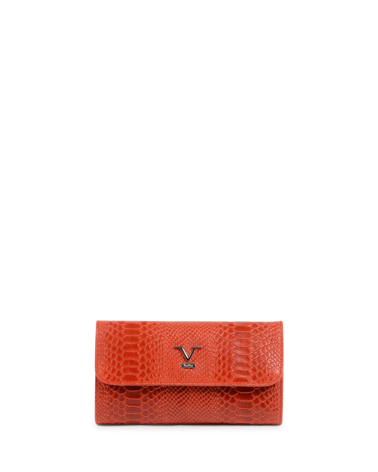 V Italia Womens Shoulder Bag Red V1513 PITONE STAMPATO ROSSO