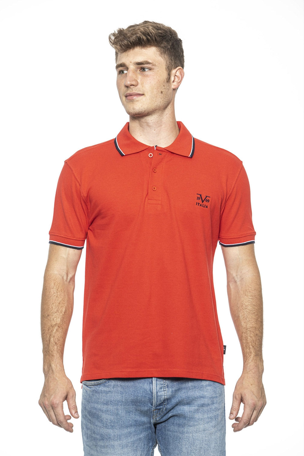 19V69 Italia Mens Polo Red COSTINA RED