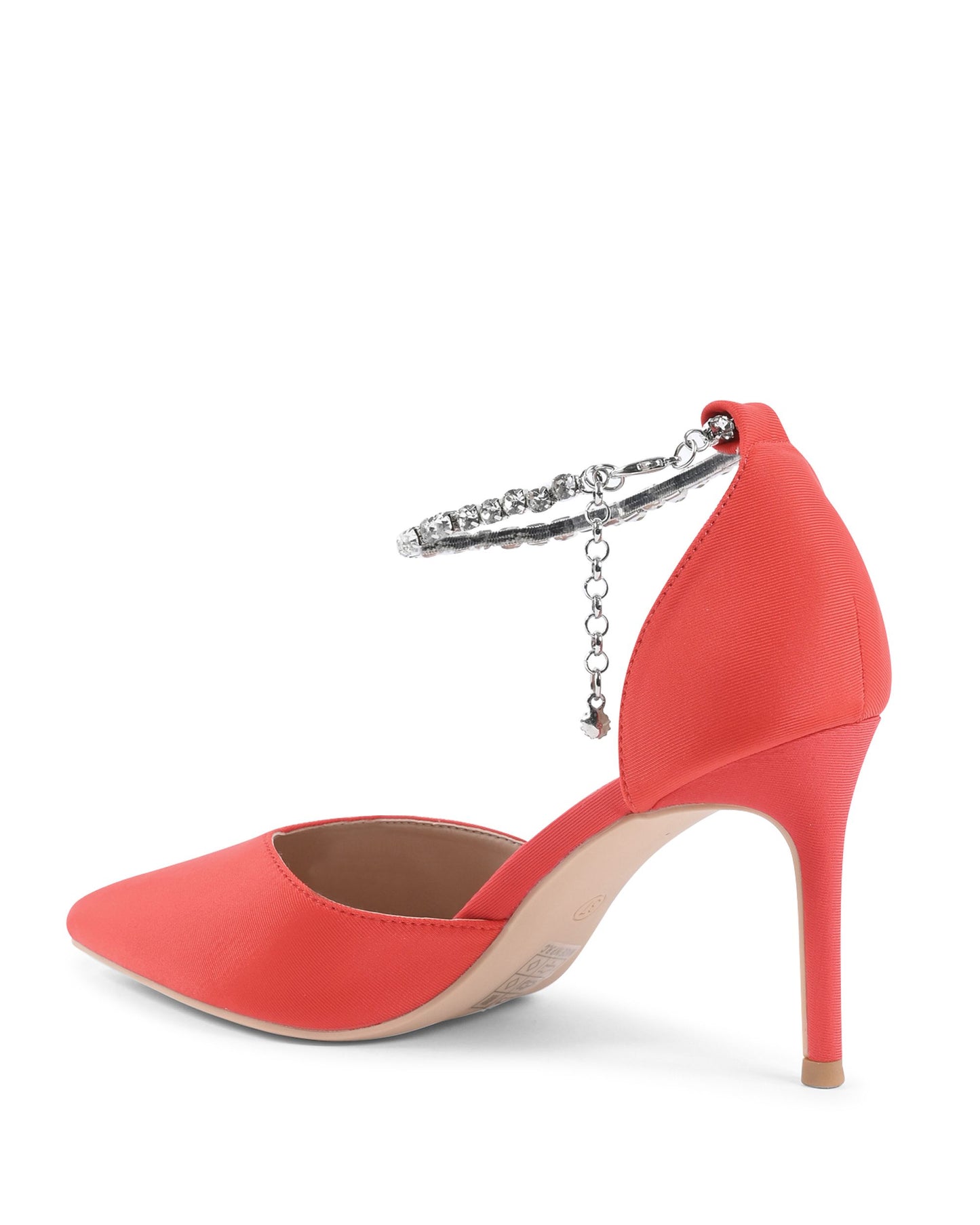 19V69 Italia Womens Ankle Strap Pump Red F2929 ROSSO