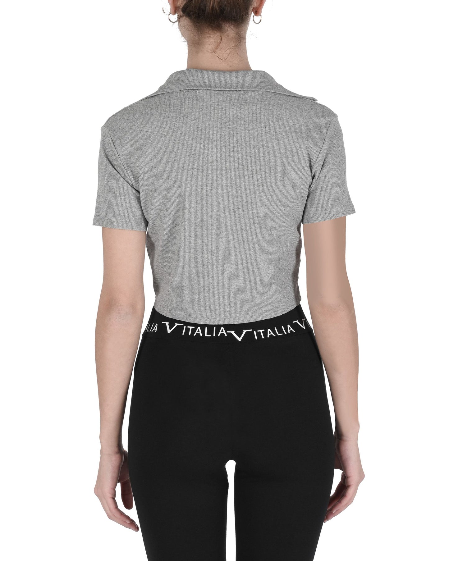 19V69 Italia Womens Crop Top CLOE GREY