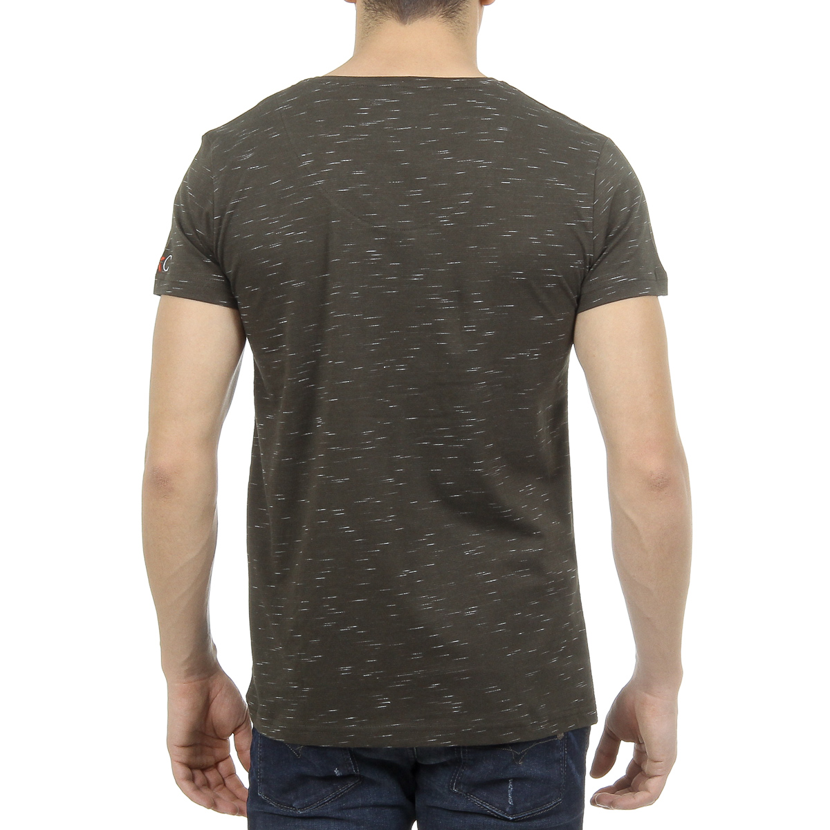 Andrew Charles Mens T-Shirt Short Sleeves V-Neck Dark Green CONNOR